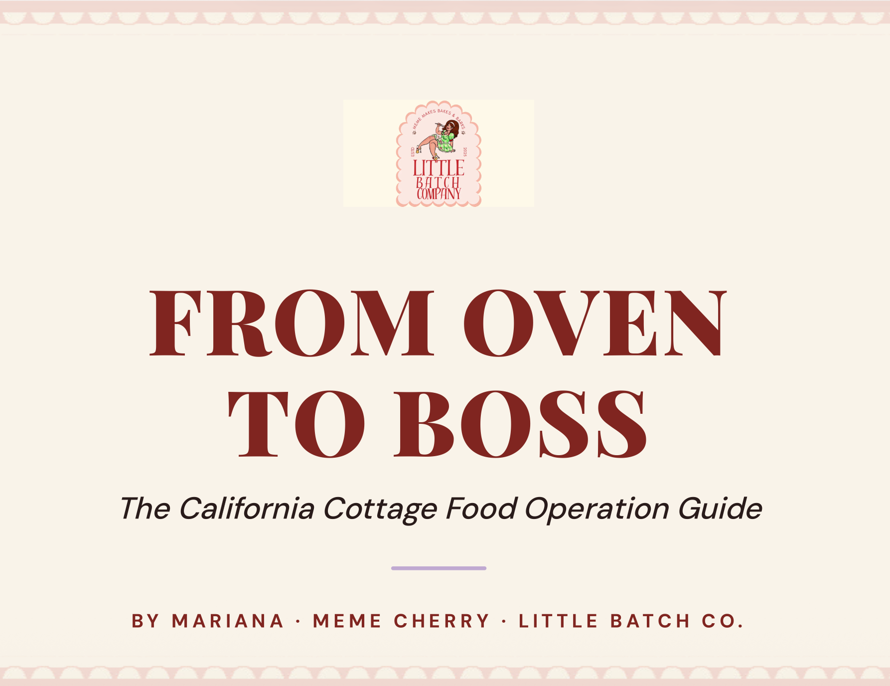 From Oven To Boss - CA Guide to Opening a Micro Bakery
