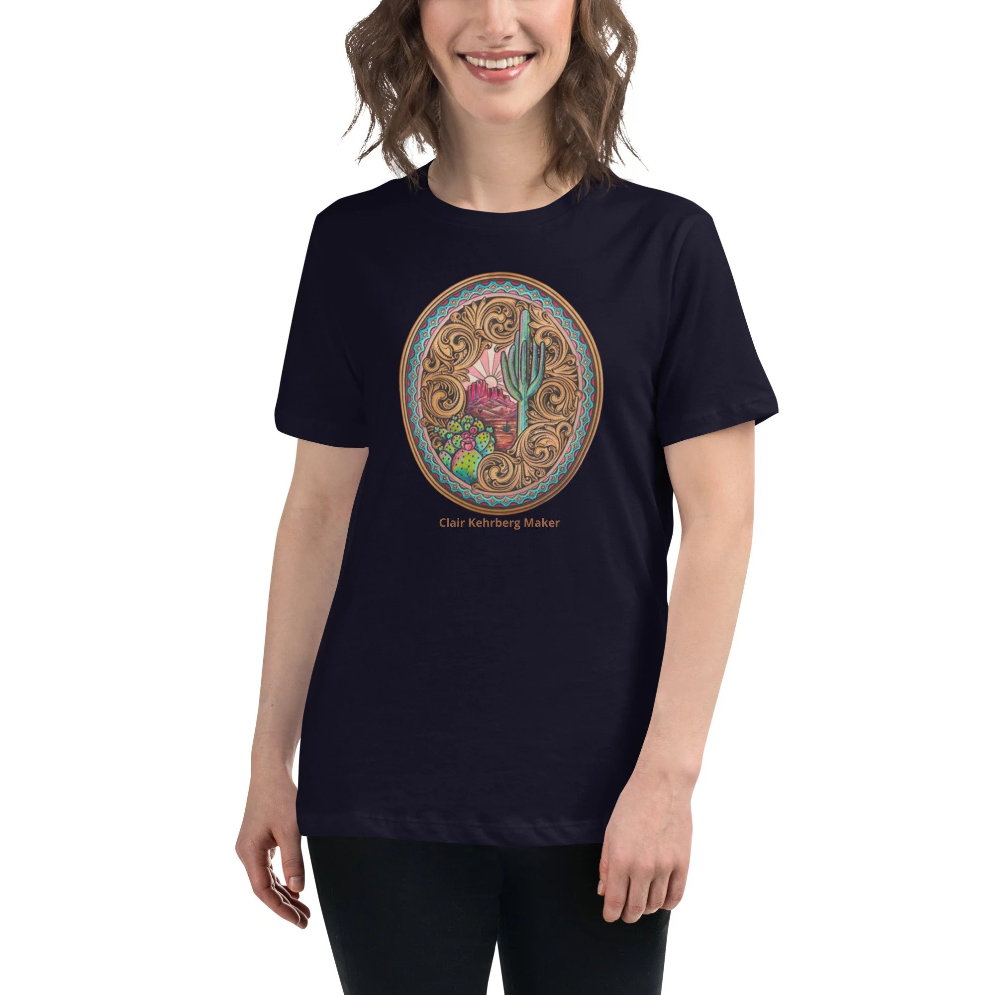 Cactus Jackie Design Women's Relaxed T-Shirt