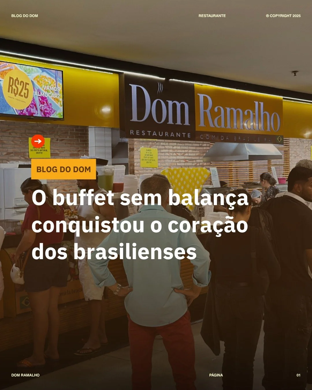 Comer bem e pagar pouco virou realidade em Bras&iacute;lia 🍽️

Aqui no Dom Ramalho Restaurante, voc&ecirc; come &agrave; vontade, paga R$25 fixos e aproveita um almo&ccedil;o completo com sabor de casa.

📍 Pra&ccedil;a de Alimenta&ccedil;&atilde;o 