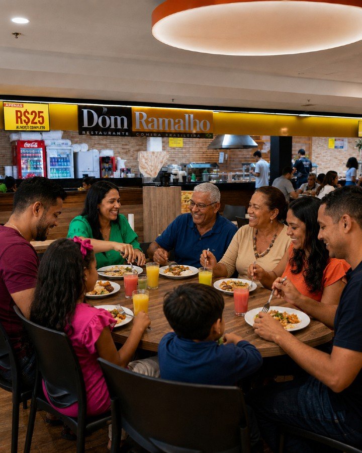 Hoje &eacute; dia de celebrar quem sempre esteve &agrave; mesa, cuidando, ensinando e construindo mem&oacute;rias com a fam&iacute;lia. 💛

Neste Dia dos Pais, re&uacute;na a fam&iacute;lia e venha almo&ccedil;ar no Dom Ramalho Restaurante, em Bras&i