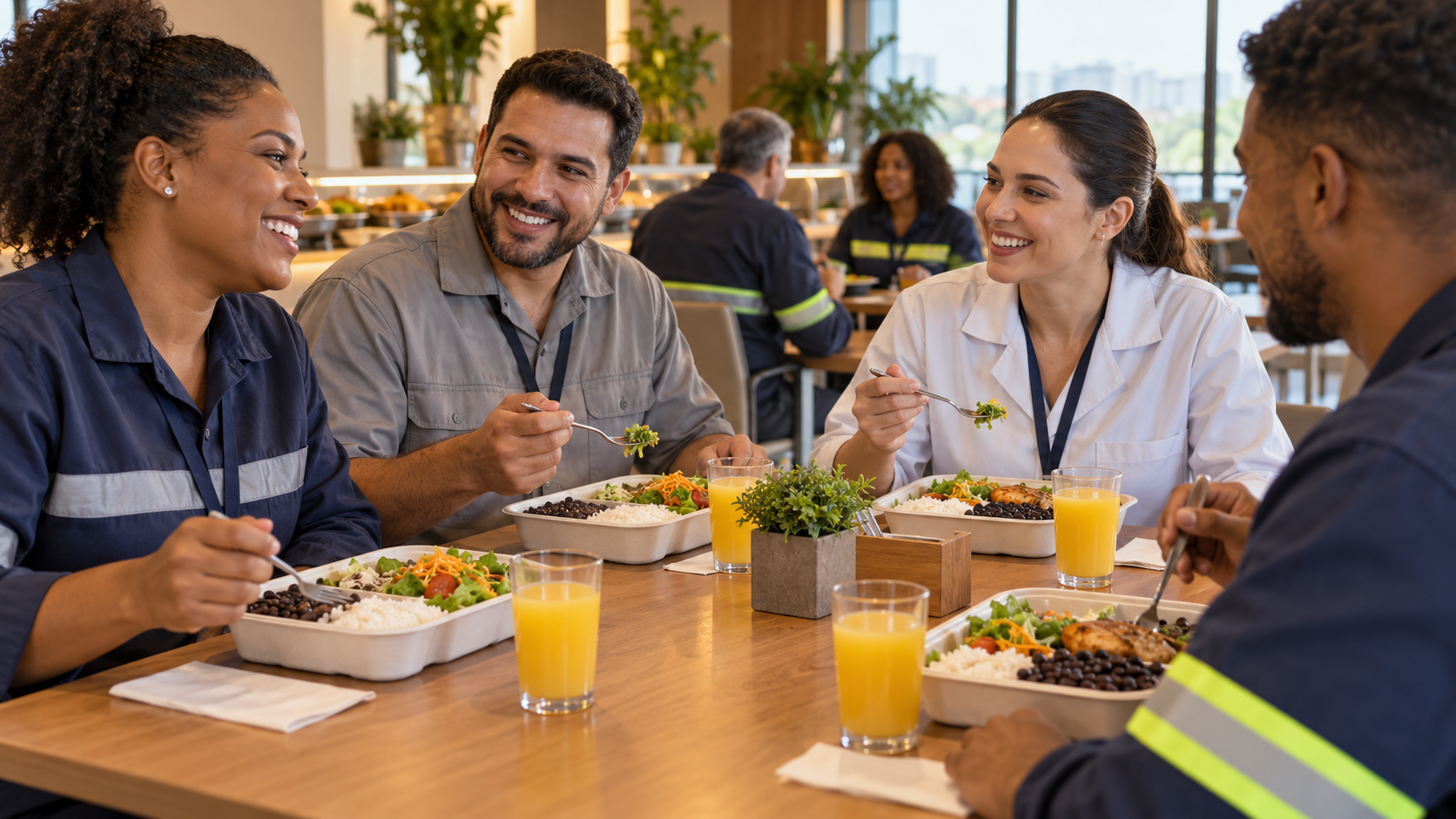 Alimentação para equipes em turnos: o que definir antes do pedido