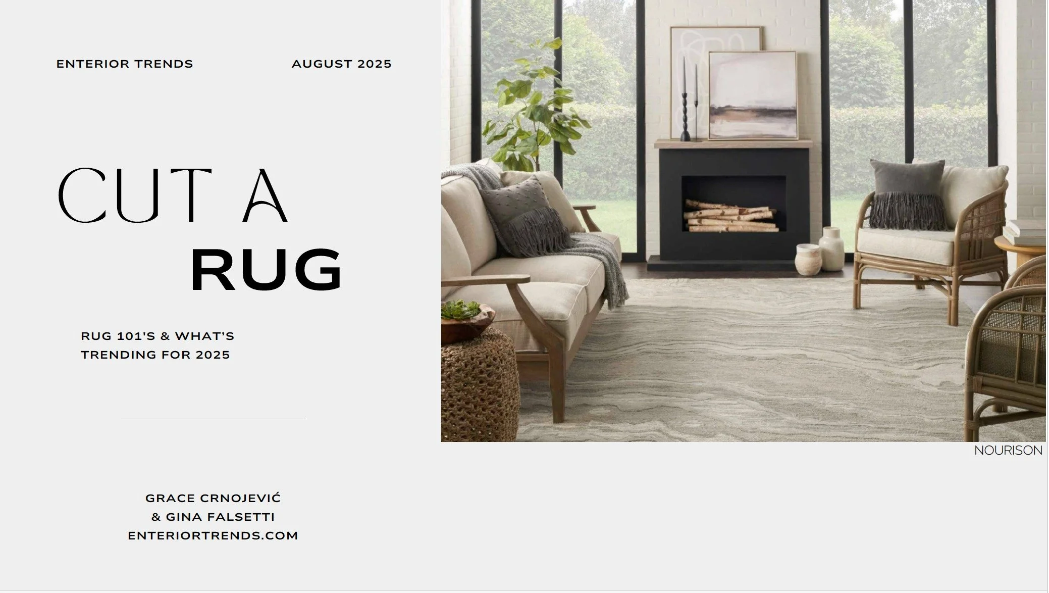Cut a Rug | AUG '25 - Every designer will tell you that your room is not complete without a rug. Rugs serve both functional and design purposes. In this presentation, you'll get a refresher on the common rug fibers, what purpose rugs serve and what t