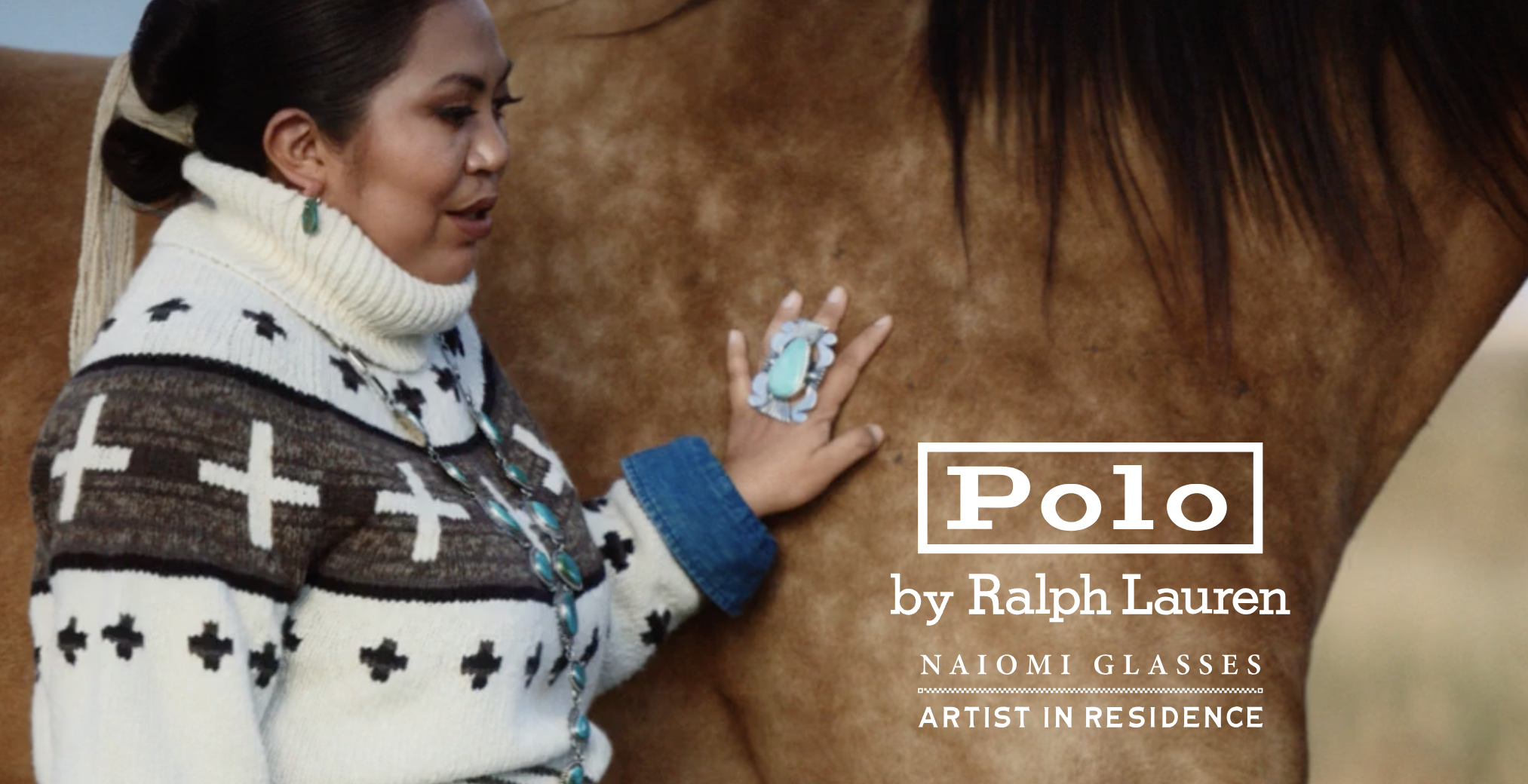 Polo Ralph Lauren x Naiomi Glasses - The inaugural collaboration of the Ralph Lauren Artist in Residence Program, honors Navajo heritage and centuries- old weaving traditions. 