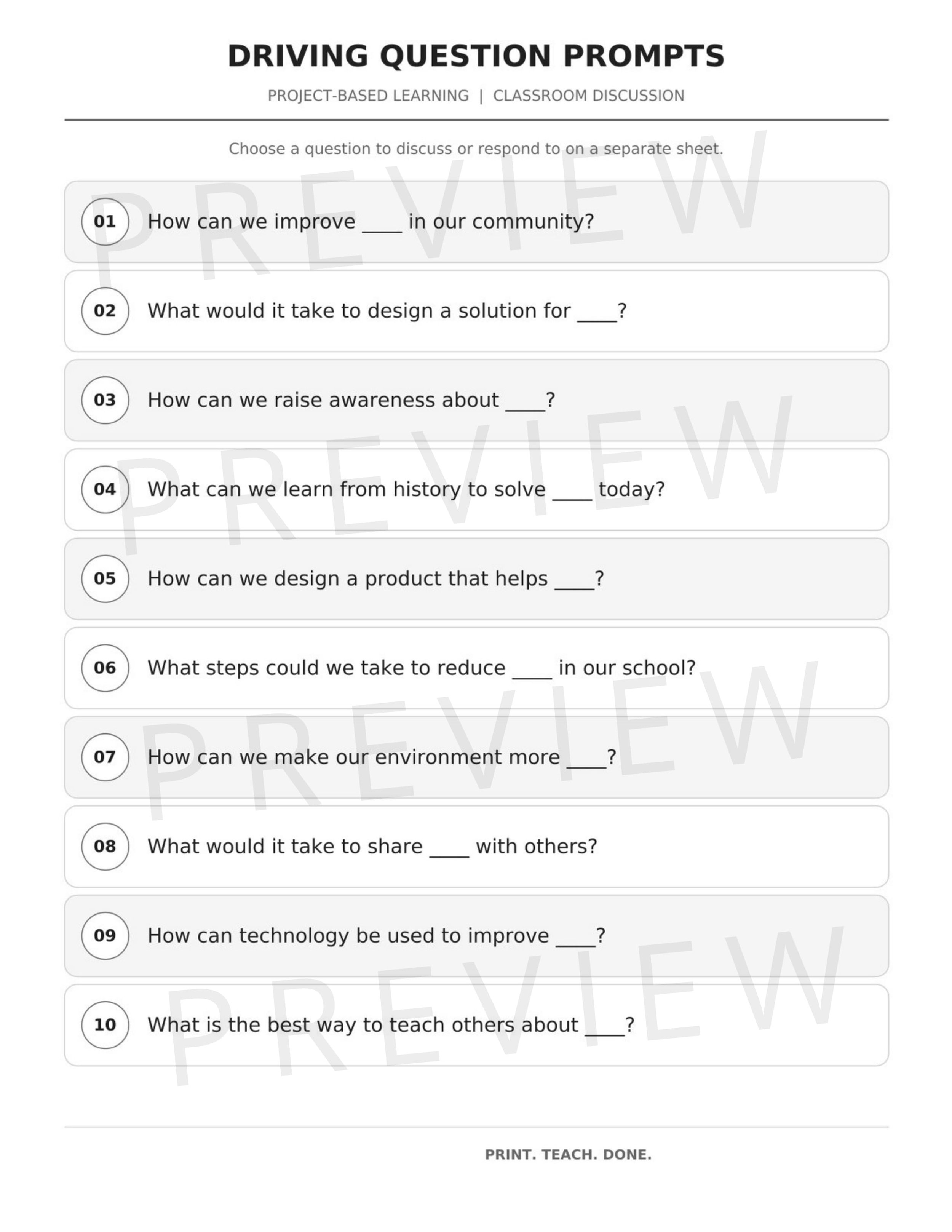 PrintTeachDone_Project Based Learning_Driving_Questions_Prompts.jpg