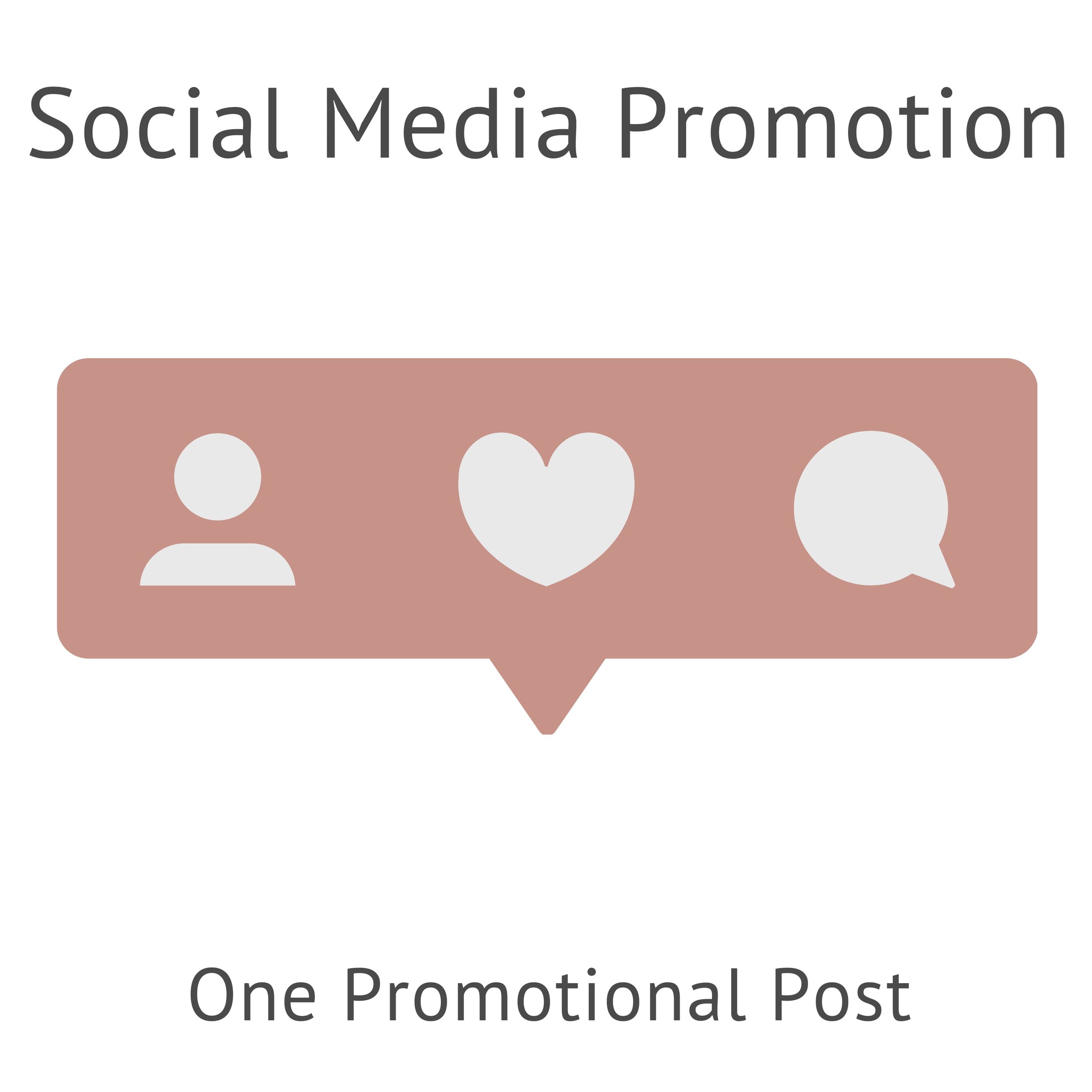 Illustration of a social media profile with a user icon, heart, and speech bubble.