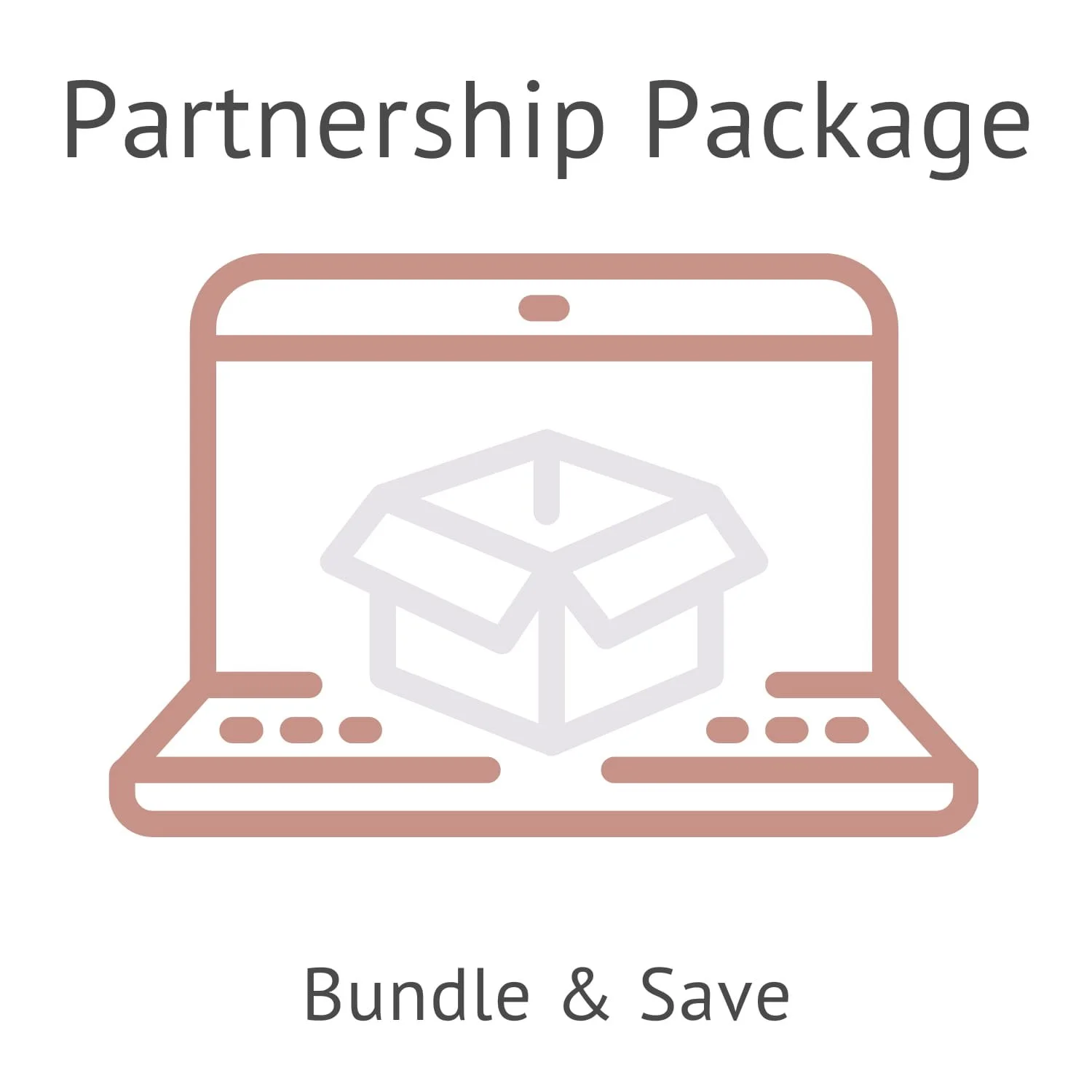 Illustration of an open box on top of an open laptop.