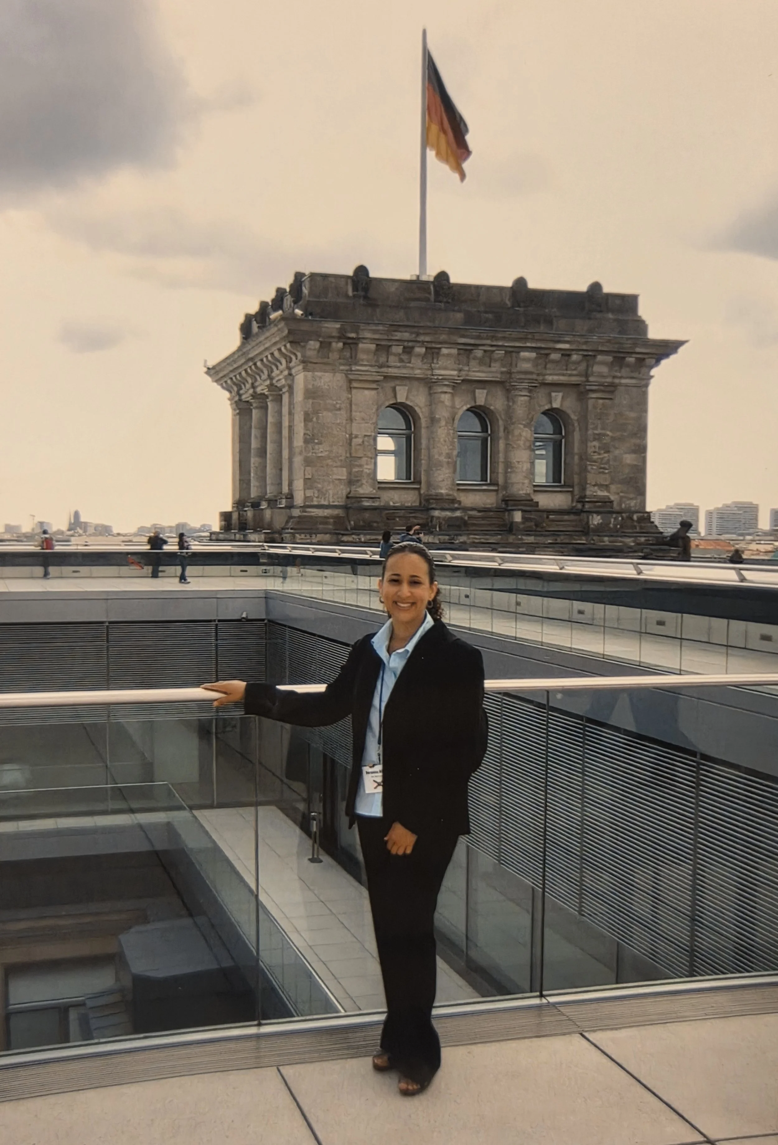 Dr. Allende at the Reichstag building in Berlin, Germany.