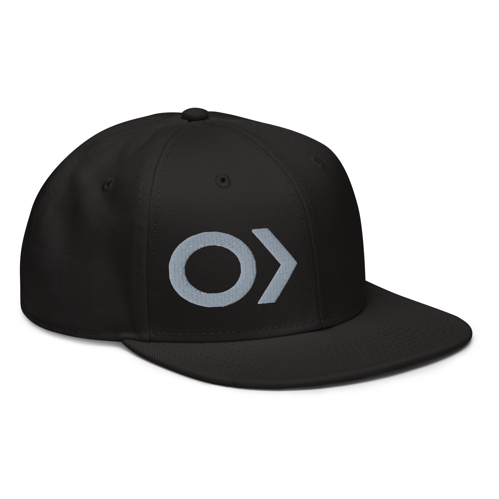 Black/Grey flat brim snapback