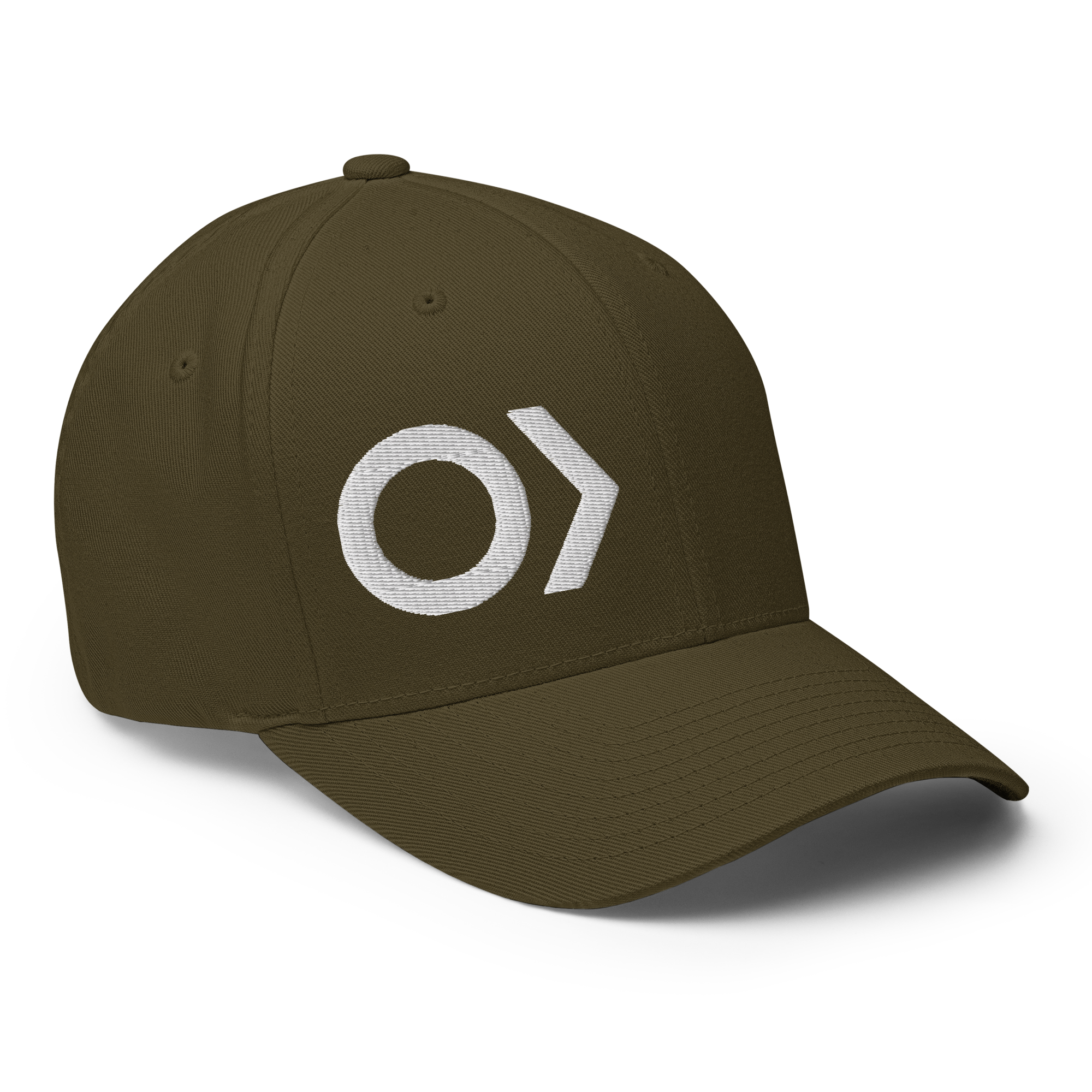 Olive/White FlexFit closed back