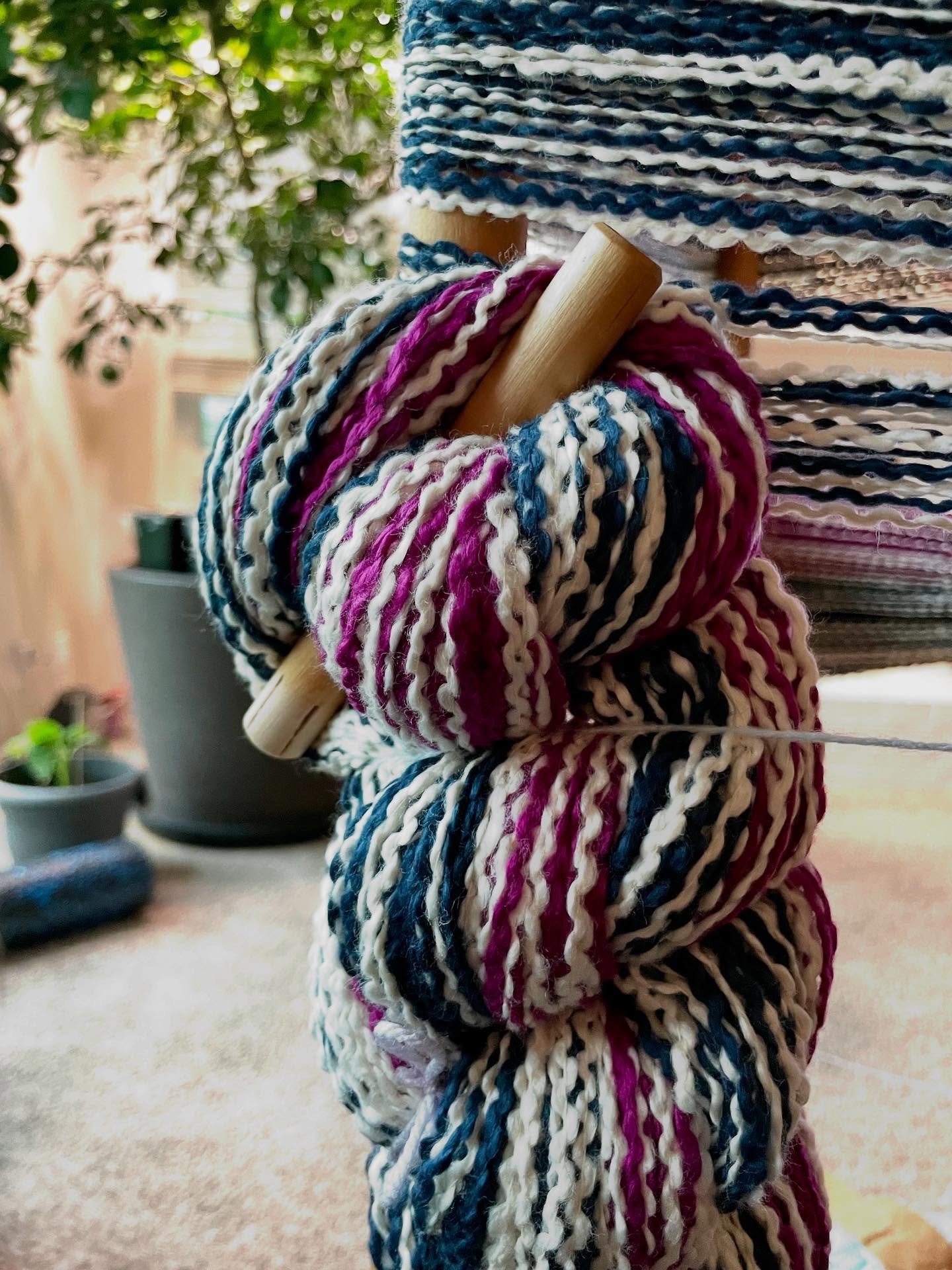 #organic #cloudcotton so soft! Love the color combo and very excited to see how these turns out! #mauiloom #handwoven #weaver #handmade
