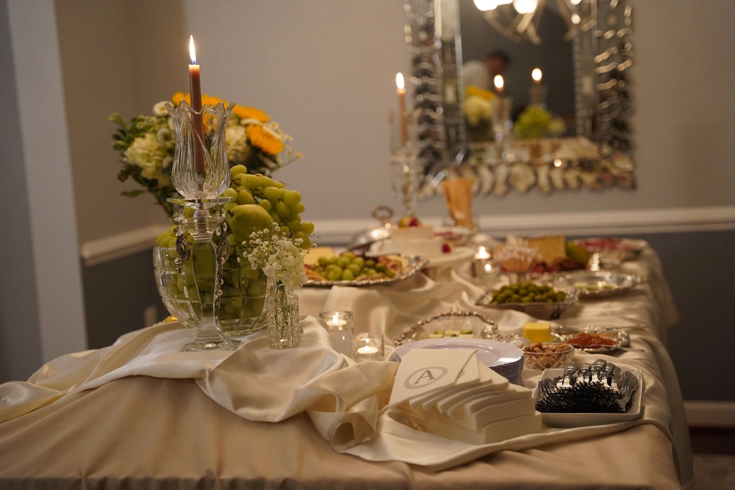 navy blue-gold-theme-birthday-party-birthday cake-guitar-classic-timeless-backdrop-balloons decoration-event-event planner-classic appetizer table design-2025appetizer table design-silver-timeless-flower design-elegant table decoration