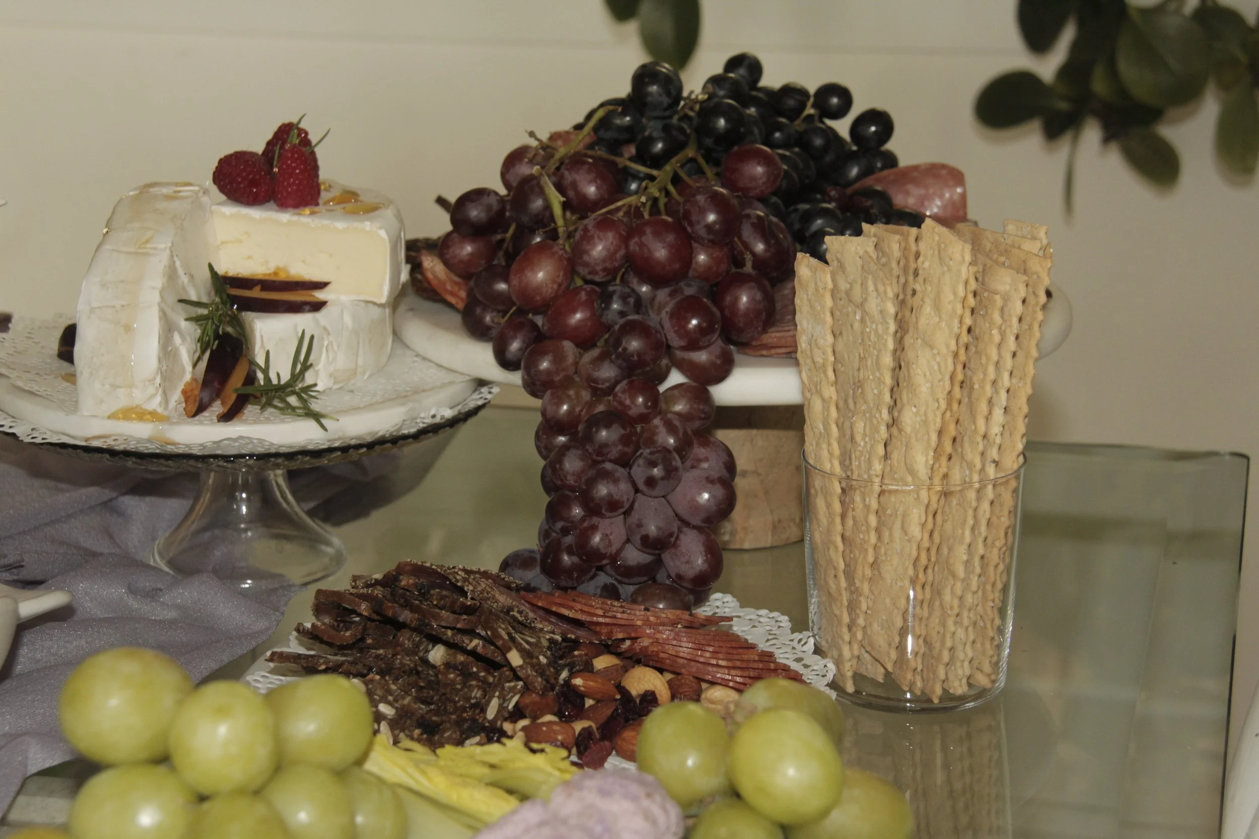 birthday-flower design-personalized celebrations-appetizer table design-purple-burgundy-theme-bloom-birthday-theme-elegant design-chess tower- chessboard