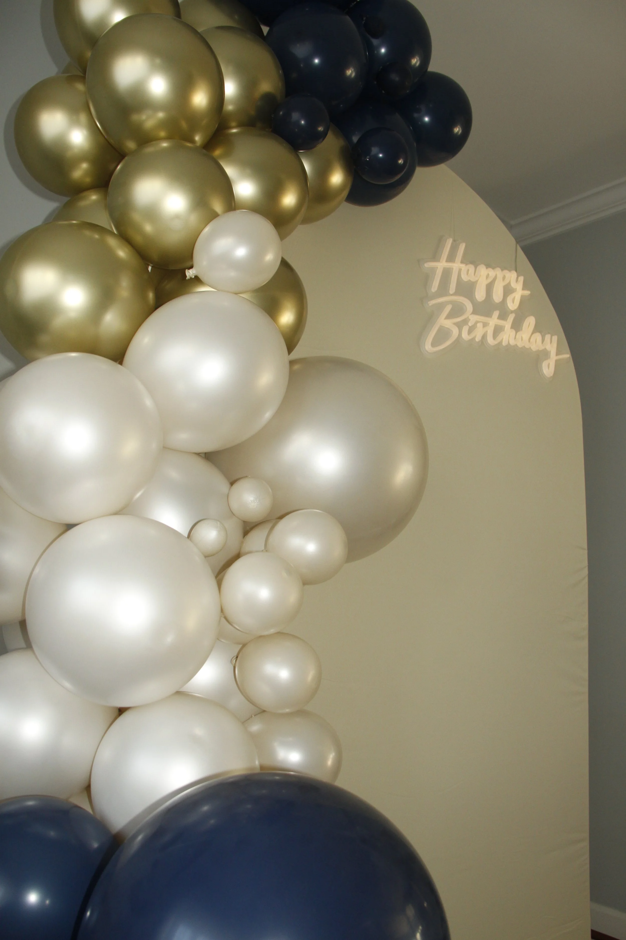 navy blue-gold-theme-birthday-party-birthday cake-guitar-classic-timeless-backdrop-balloons decoration-event-event planner