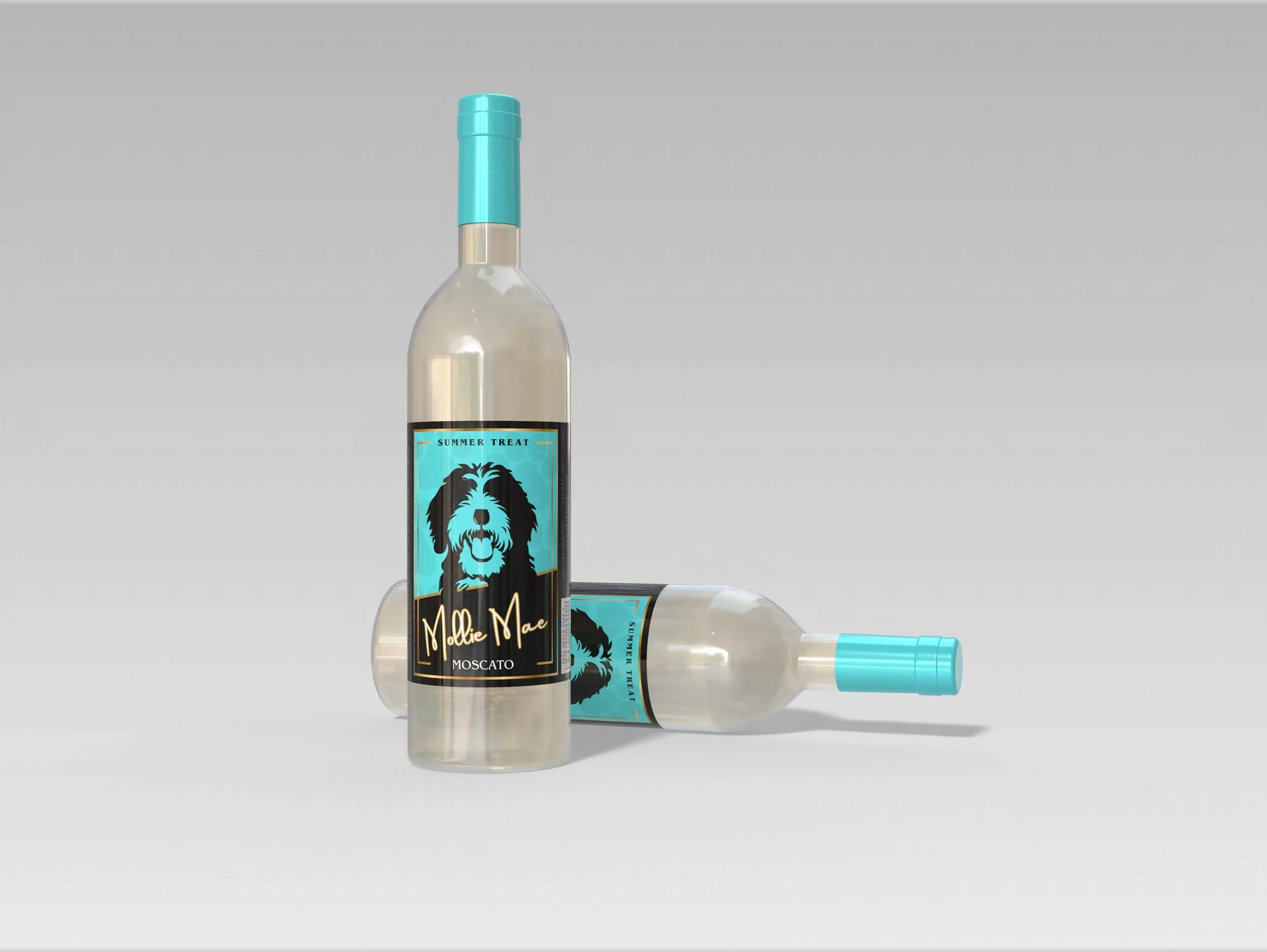 Mollie Mae Wines Moscato white wine bottle