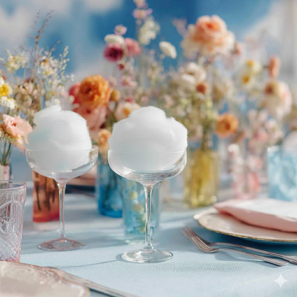 Gourmet cotton candy displayed as a sweet treat for events and celebrations