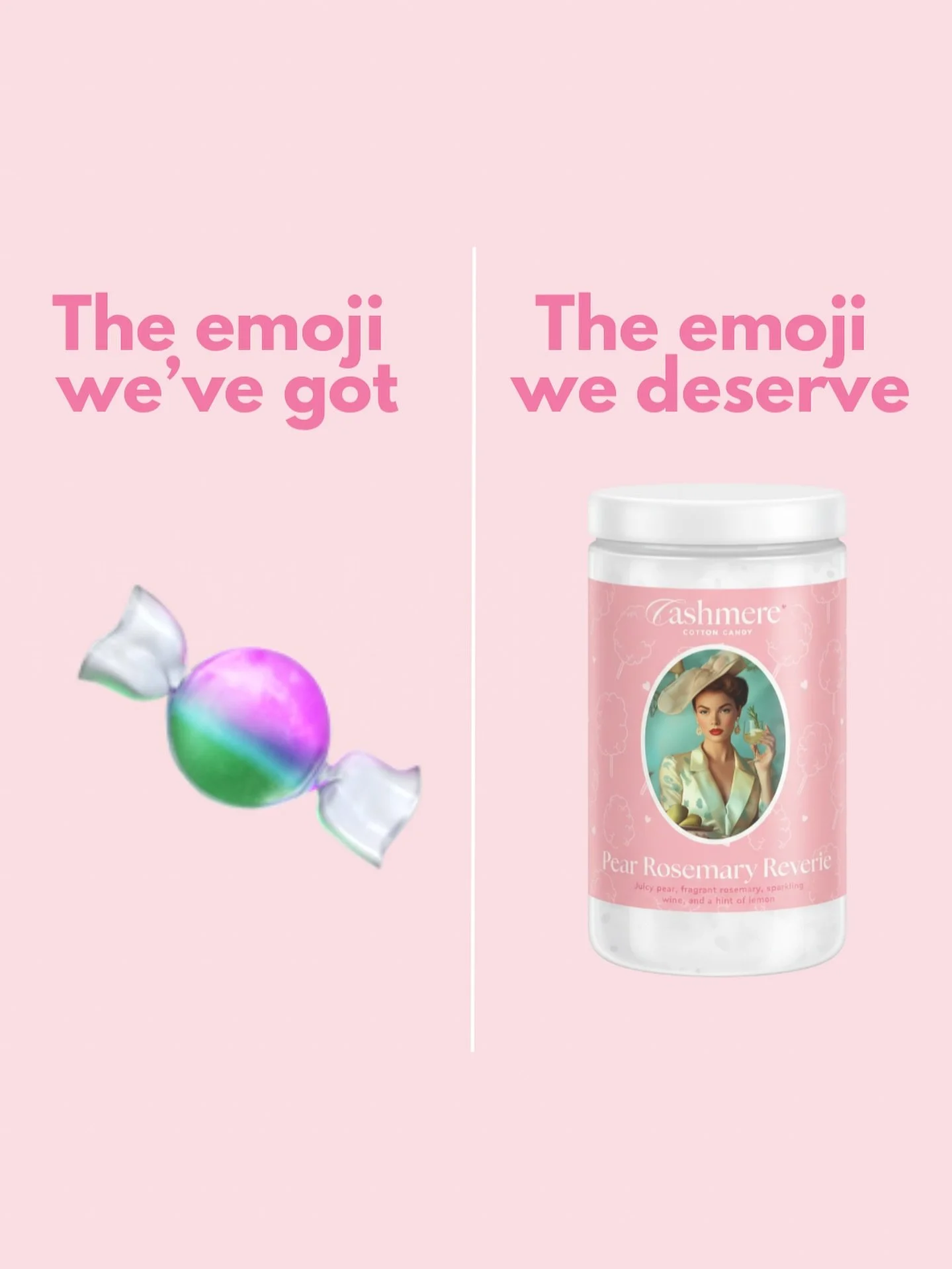 Because &ldquo;🍬&rdquo; just doesn&rsquo;t cut it.

#cottoncandy