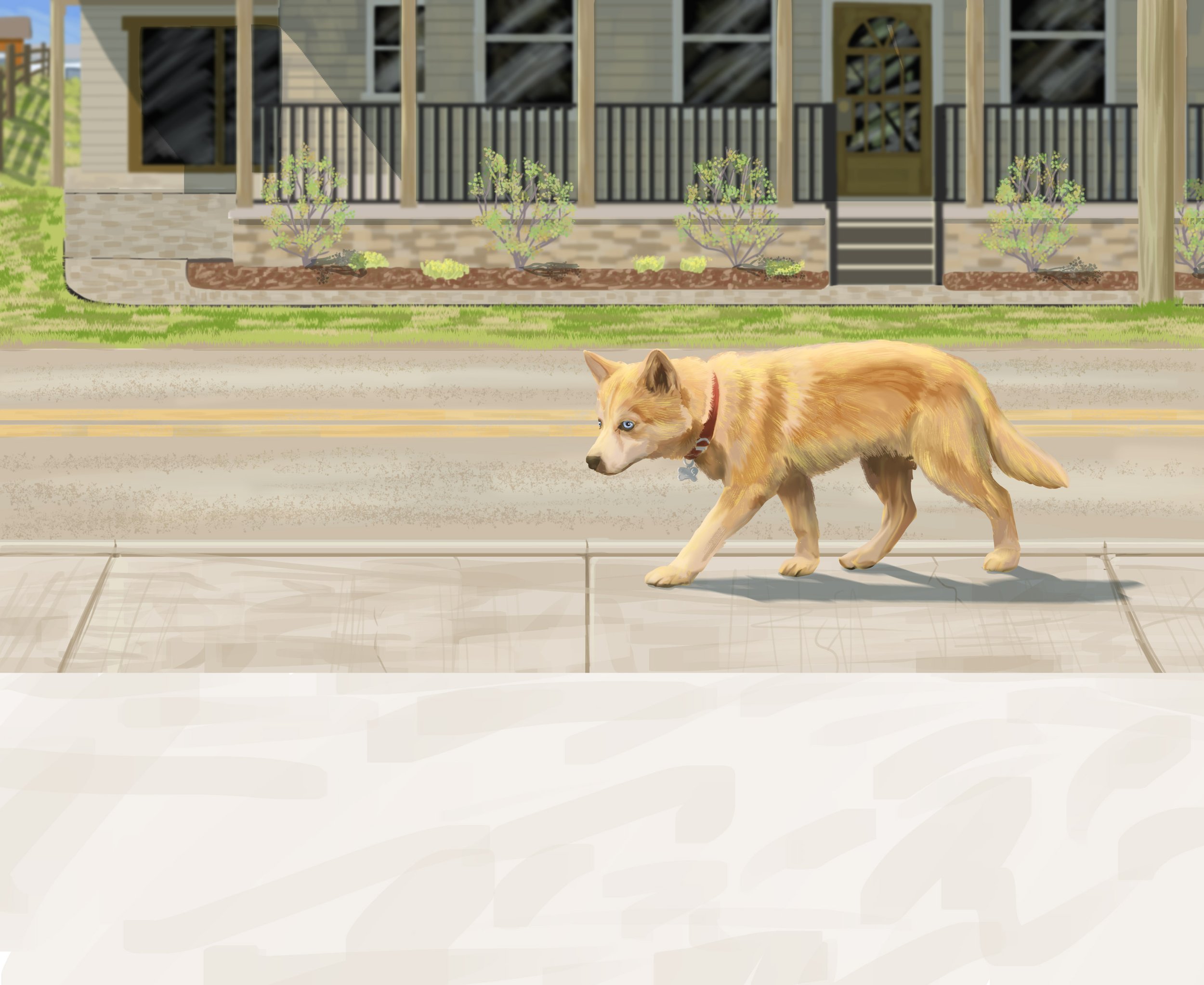 Sadie Enters Town. (Original Book Illustration).