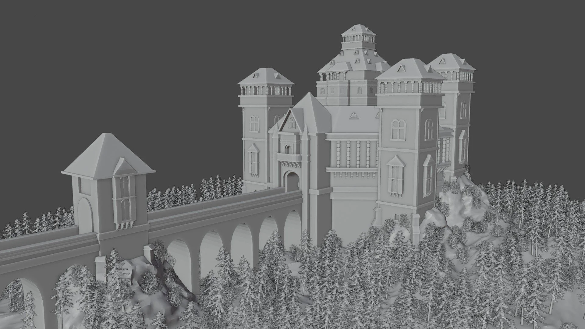 Medieval Castle for Environment Design-Hobbie Build.