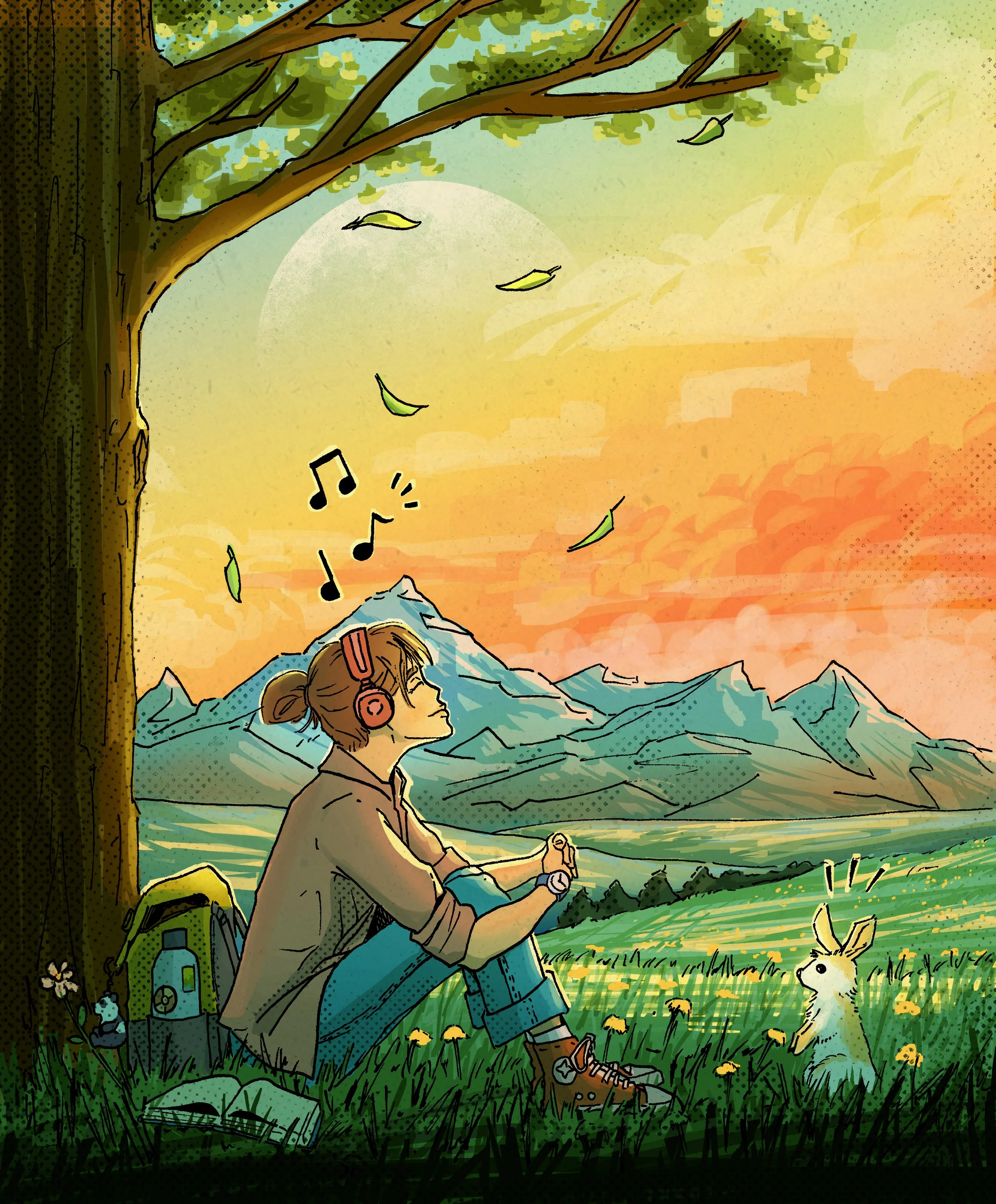 Peaceful Vibes. (Original Illustration).