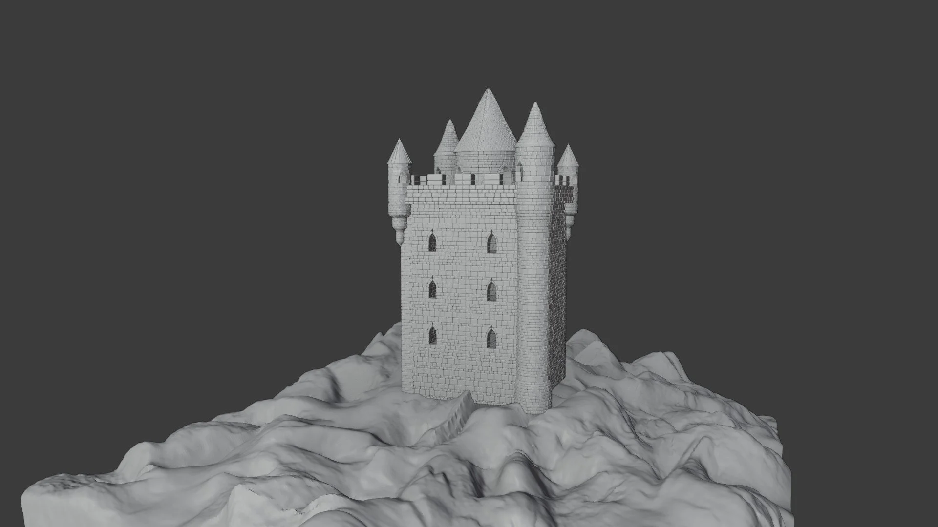 Medieval Castle on Stone-Hobbie Build.