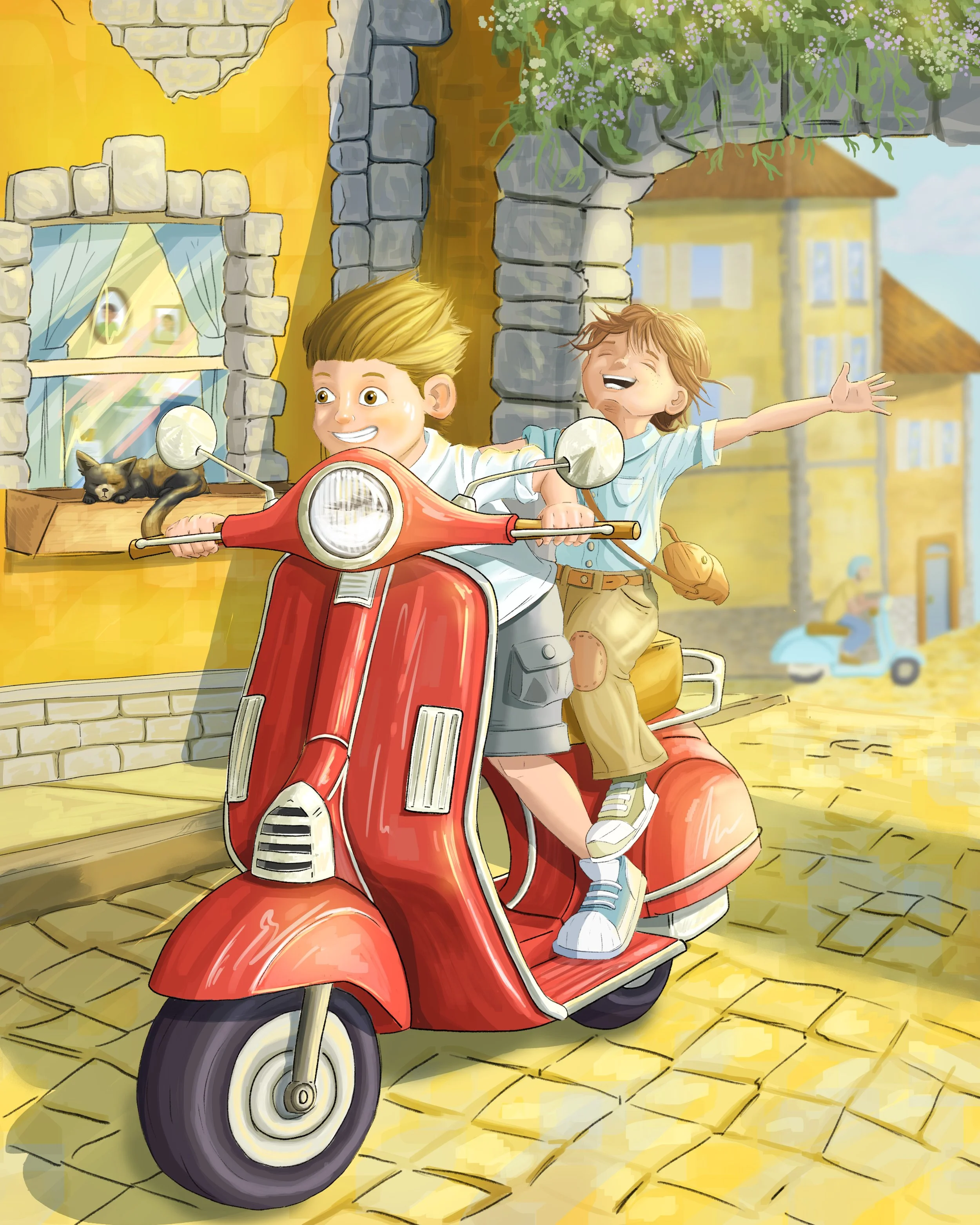 vespa with kids.jpg