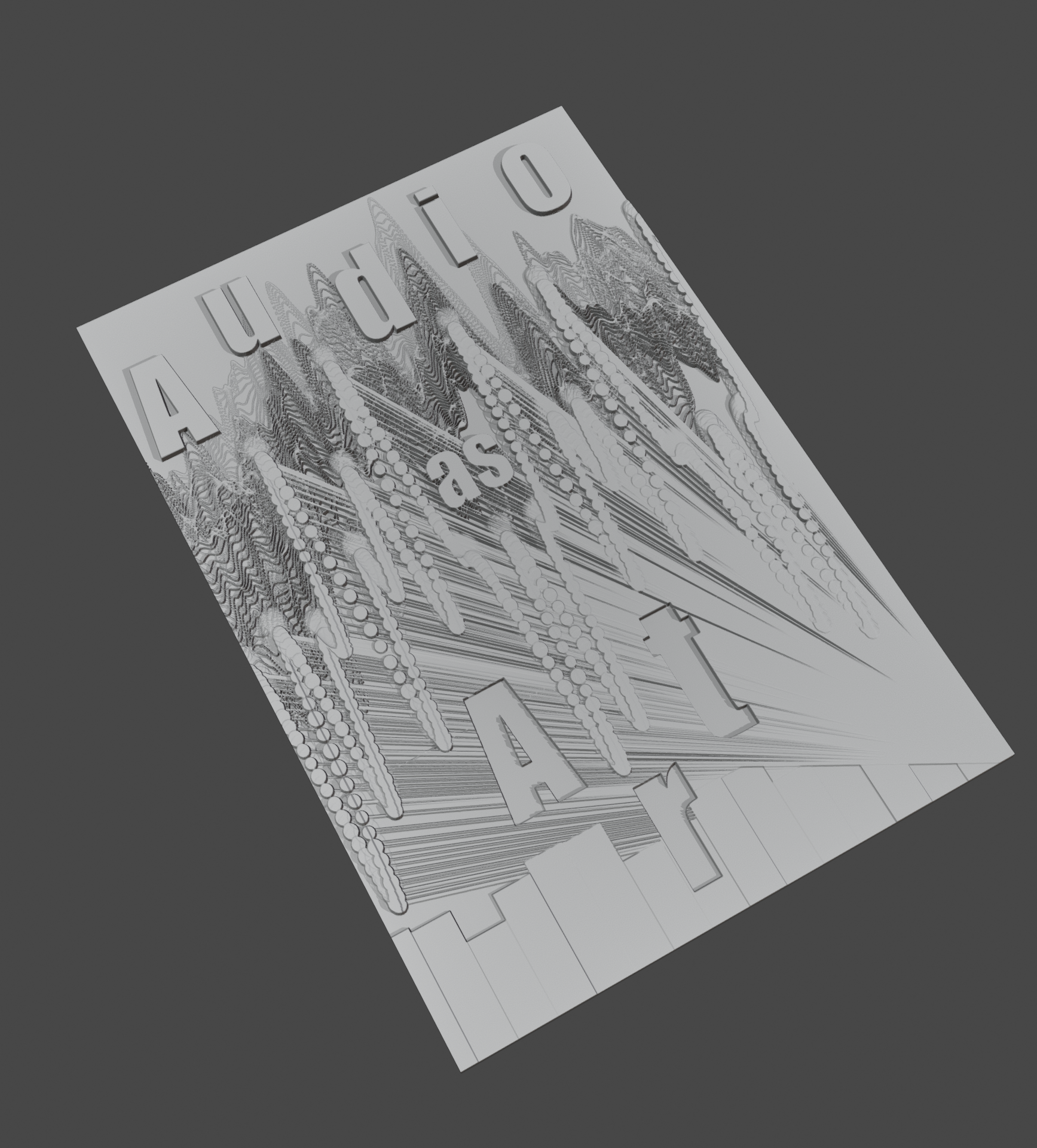 Poster with Projected Image Extruded-College Project.