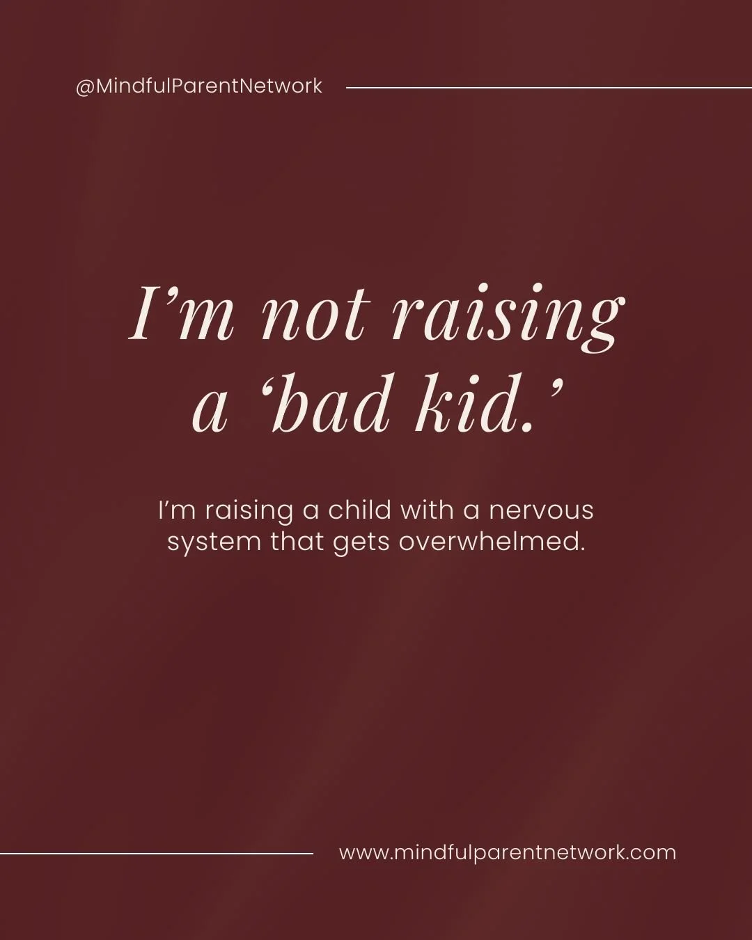 I&rsquo;m raising a child whose nervous system gets overwhelmed.

...Who holds it together all day at school and unravels the moment they feel safe again.

...Who wants to do well, but sometimes can&rsquo;t.

...Whose meltdowns aren&rsquo;t manipulat