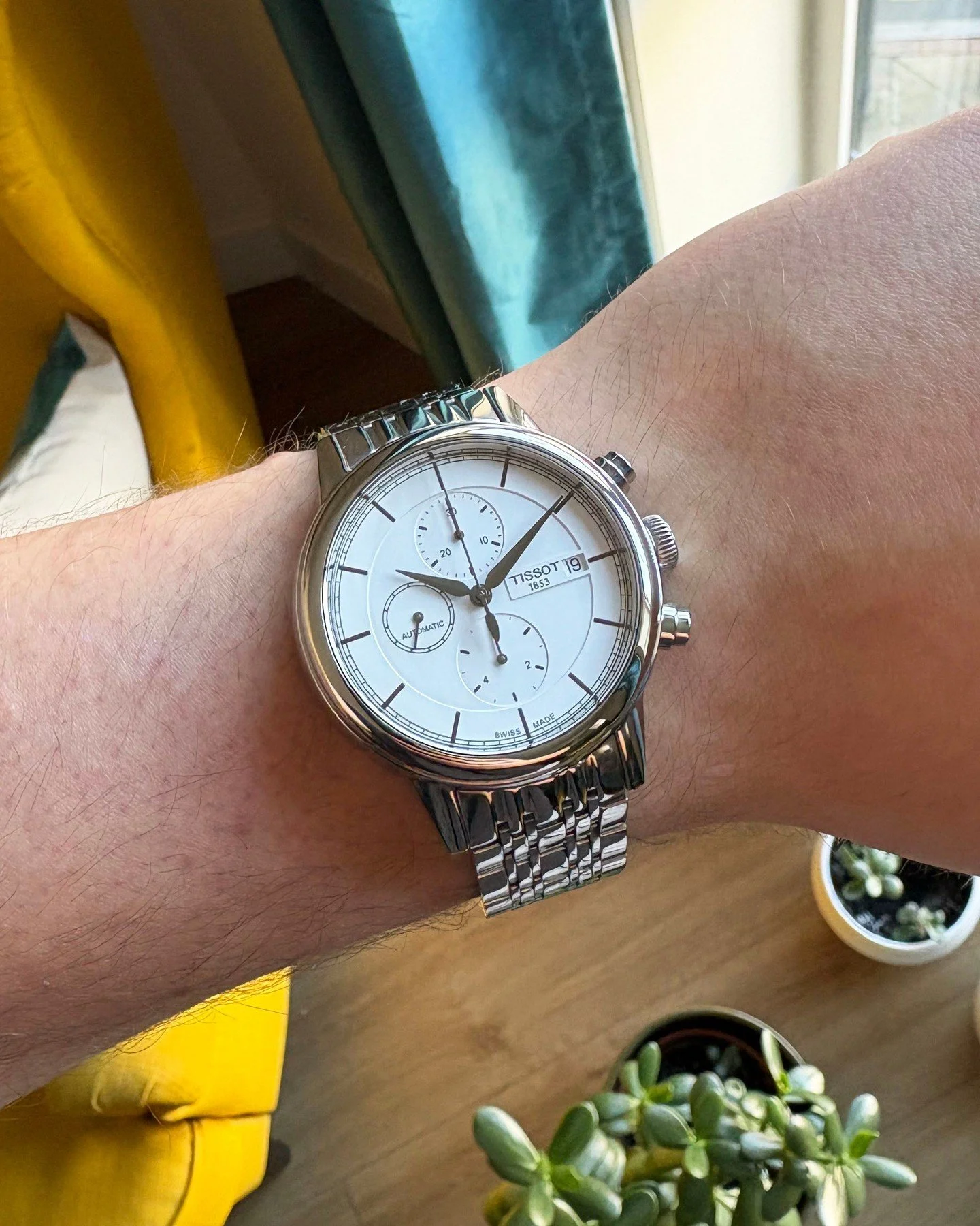 ⏱️ Tissot Carson Chronograph Automatic &ndash; Ref. T068.427.16.011.00

Watch is in excellent condition, movement works perfectly and keeping great time. Watch comes as a full set with box and extra links.

💷 Listed at &pound;375 &mdash; available n