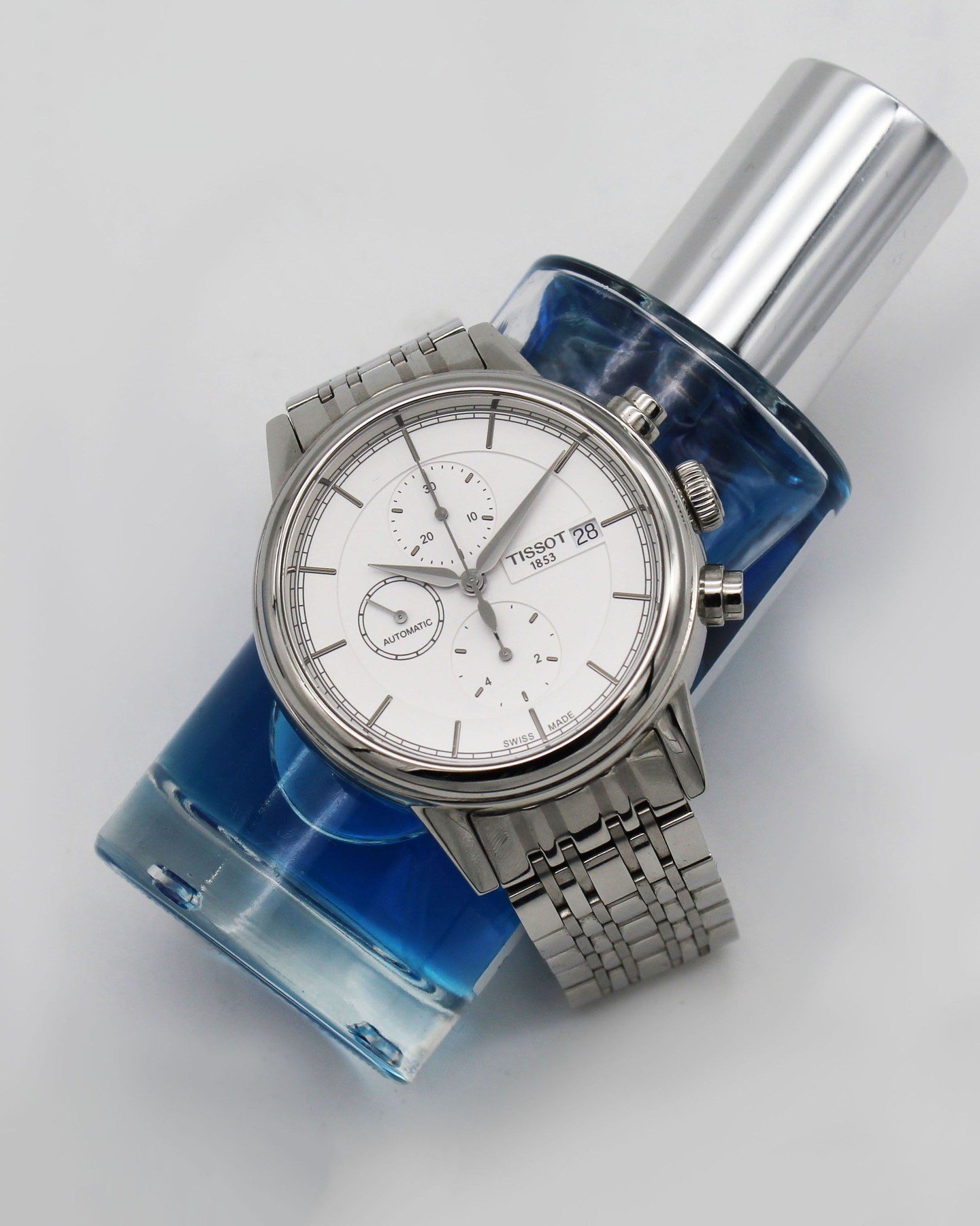 Tissot Carson Premium Chronograph ⏱️✨

This example is in excellent condition and ready for a new wrist. A fantastic value Swiss chrono at just &pound;395. 🤍⌚️

Available now &mdash; nationwide shipping.
Shop now at watchmee.uk 🛒🔗