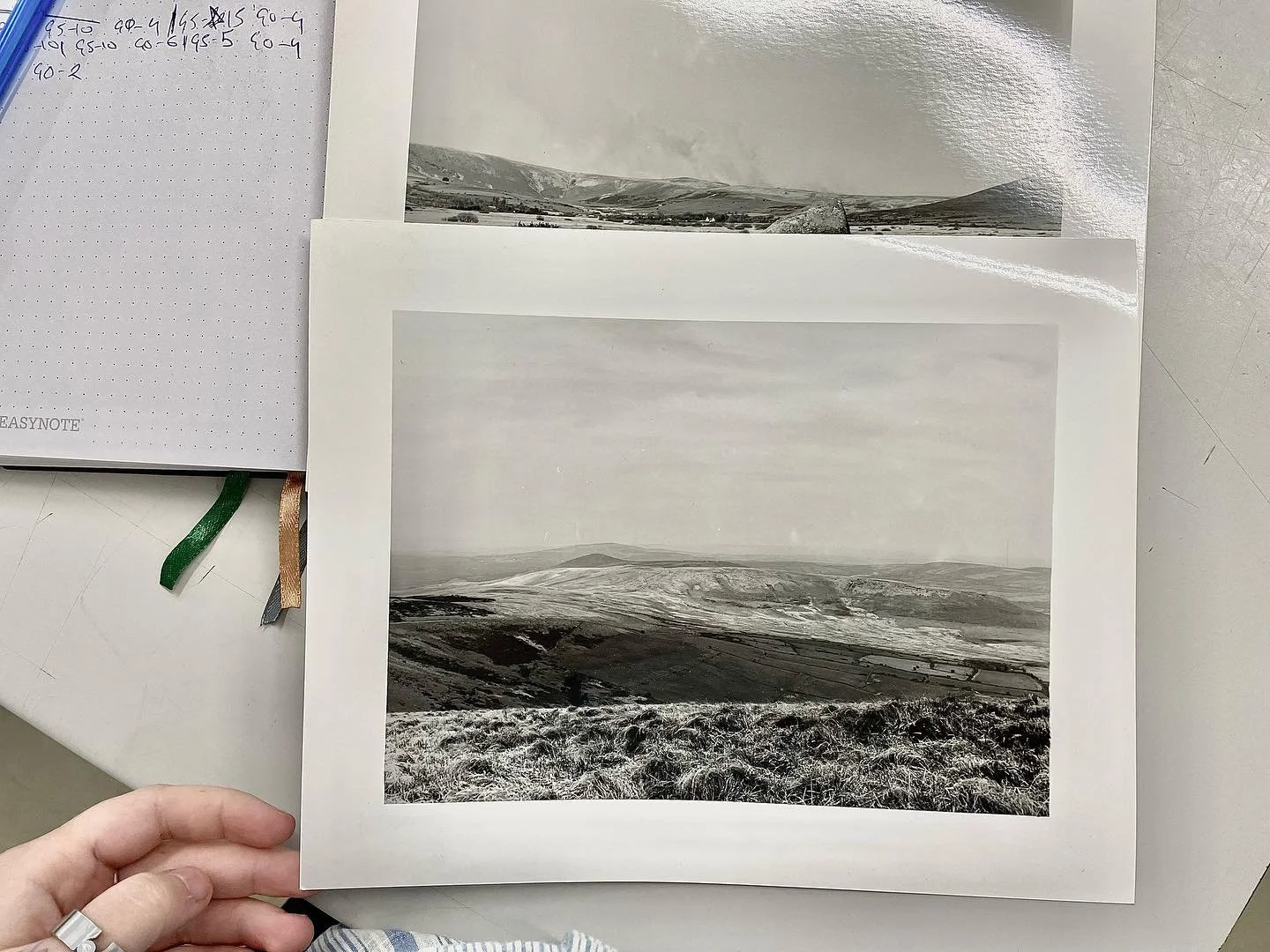 Test prints of my most recent photos for my current project &lsquo;Forgotten Dance on Faerie Hills&rsquo; printed in the B&amp;W darkroom. 

A landscape from the Preseli Hills and a dance at the Pentre Ifan dolman. 

@aberrationscollective 

#photogr