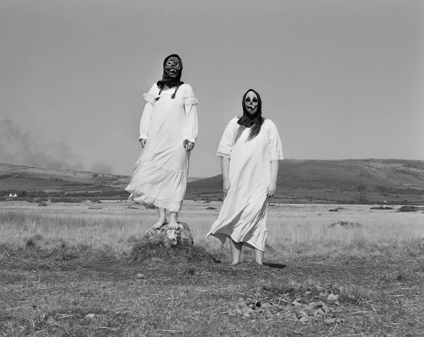 &lsquo;Forgotten Dance on Faerie Hills&rsquo;, 2025&hellip;. It&rsquo;s still Halloween somewhere, right?? 

Film scan from my ongoing final uni project, taken at Gors Fawr Stone Circle on the 6x7 Mamiya RZ. 

Models- @ema_wyeth @sophiaa_joness 
Cost