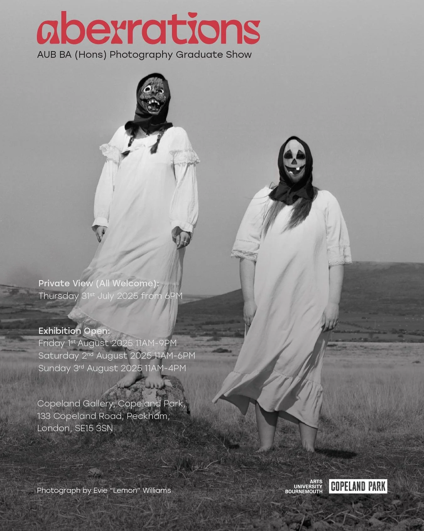 TODAY AT 6PM!! Abbreviations collective are exhibiting  at Copeland Gallery tonight, some see some amazing work from us as a collective! 

@aberrationscollective @aub_baphoto @copelandparkse 

Poster design by- @artemishatfield @danbowhay 

Models in