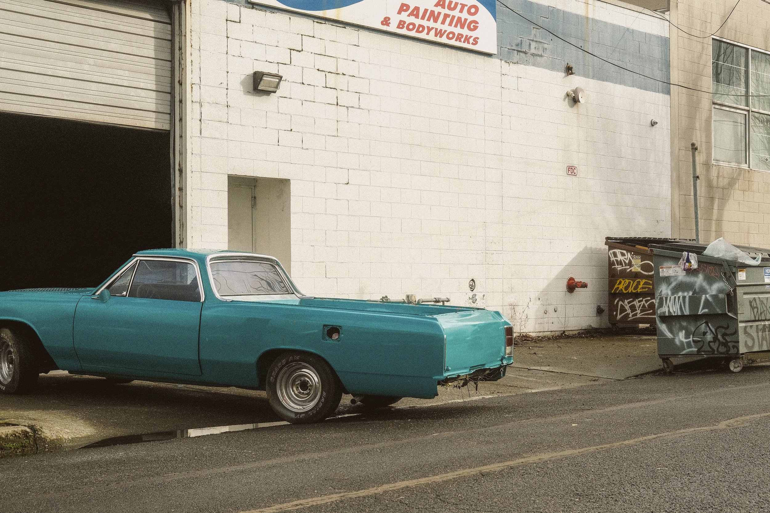 Blue car. Portland 2024