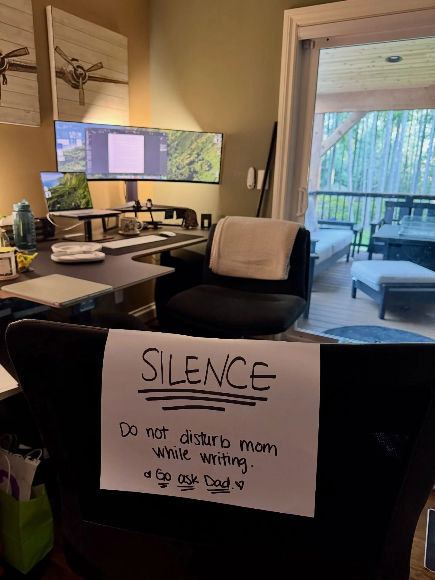 Dear children who are off school today, mom is on a deadline. I promise your father is fully capable of anything you need. Thanks so much. Signed your loving mother who has to finish this behemoth draft ASAP. 🫶🏼 #writers #momswhowrite #authorsofins