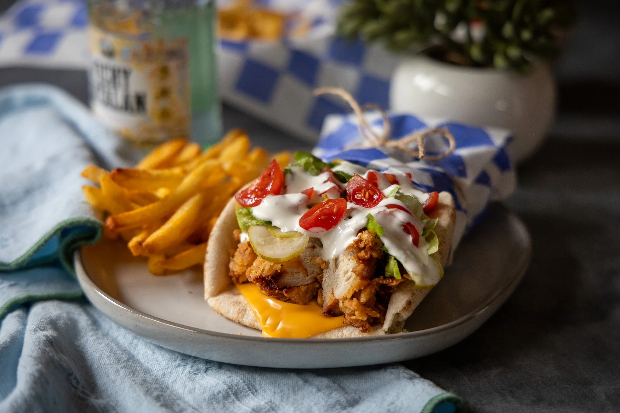 Homemade Chicken Finger Pita (Hani)