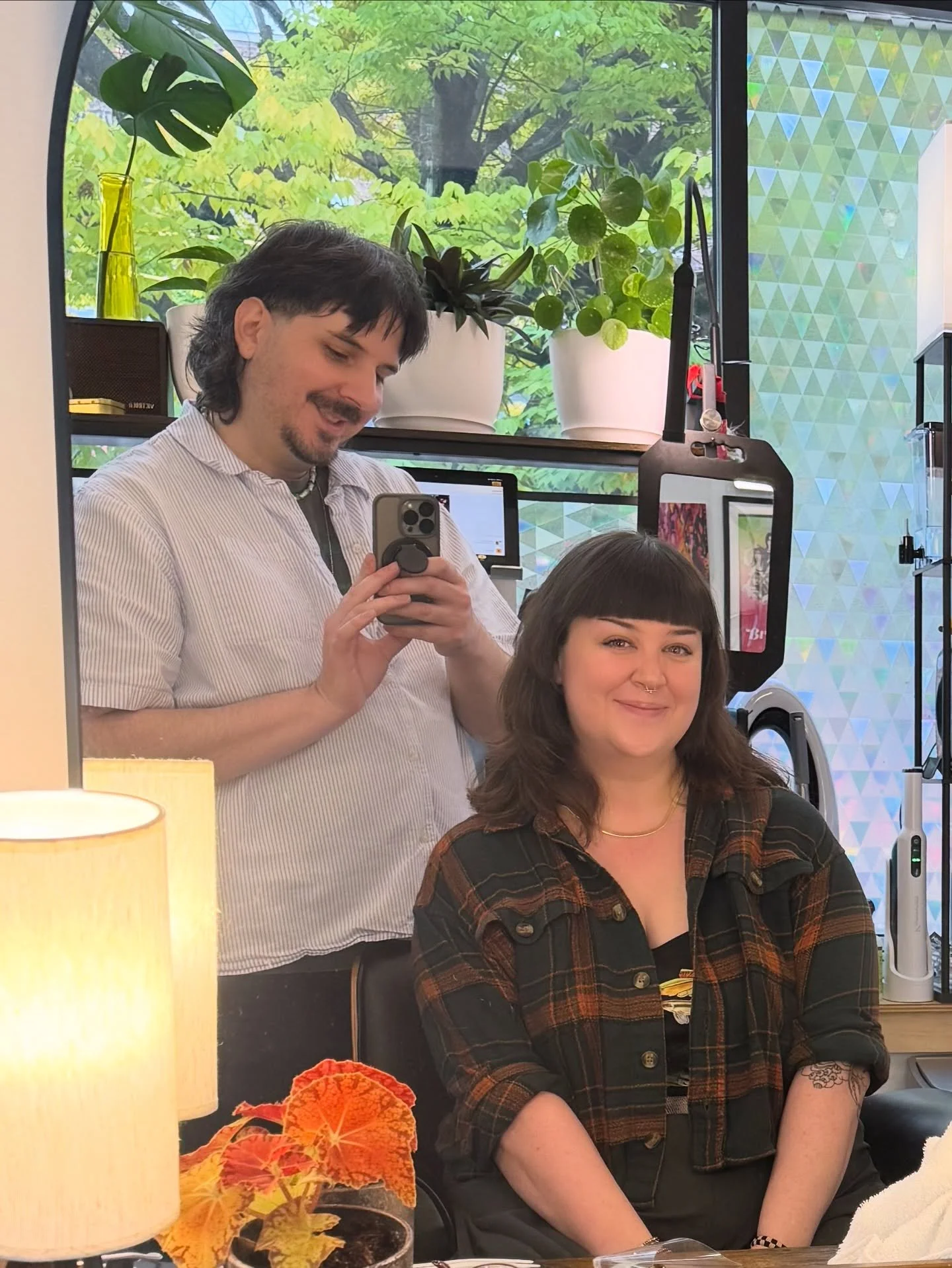 Pleased to announce that this haircut included the adoption of Reba @yrlocalsinglemom