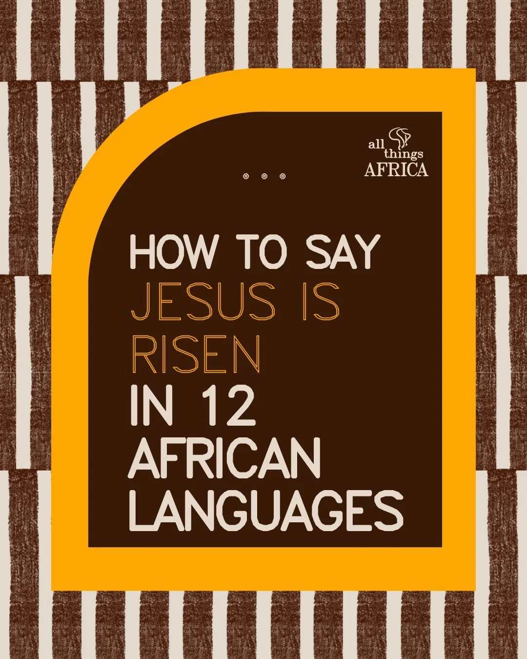 Happy Easter to the ATA family celebrating 🌍

Today, we&rsquo;re exploring how &ldquo;Jesus is risen&rdquo; is said in 12 African languages, highlighting the richness and diversity of expression across the continent.

Different languages. Same messa