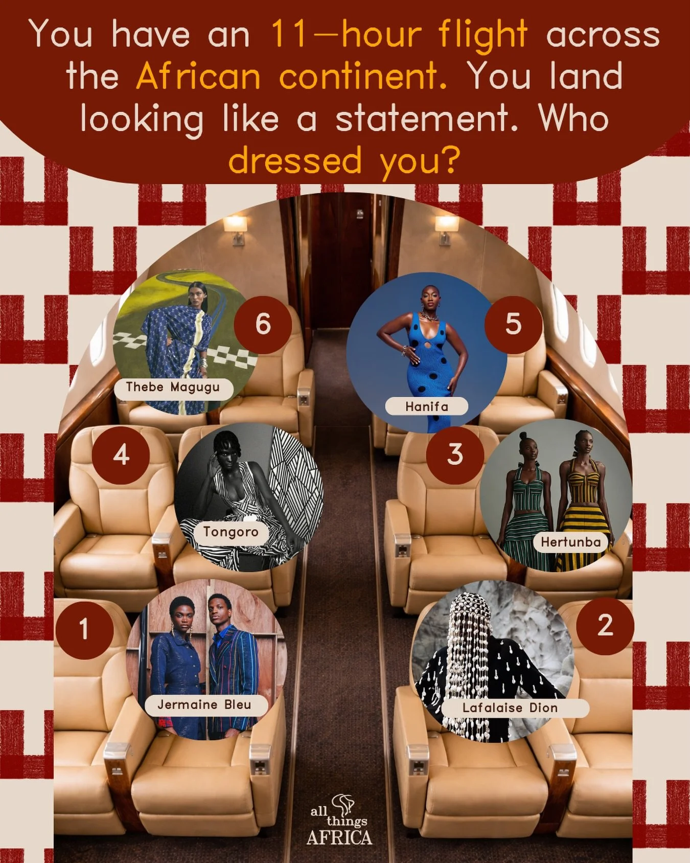 ATA, we are boarding. ✈🏾🌍

Your 11-hour flight across the African continent ends in a look that speaks before you do. You land polished, intentional, and impossible to ignore. ✨

Who dressed you?

1️⃣ Jermaine Bleu. Clean lines, sharp tailoring, an