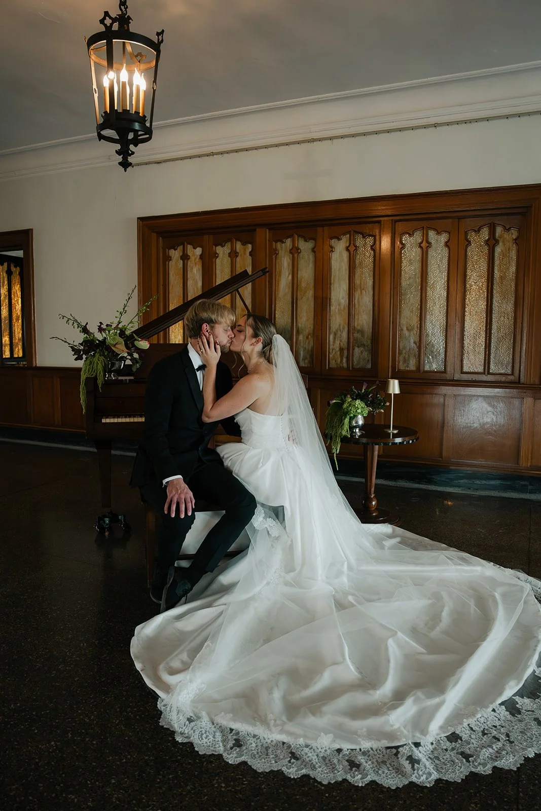 Bride and groom at the osgood bay city michigan