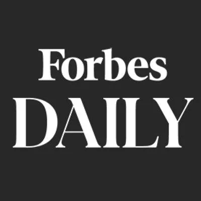 Forbes Daily logo on a black background