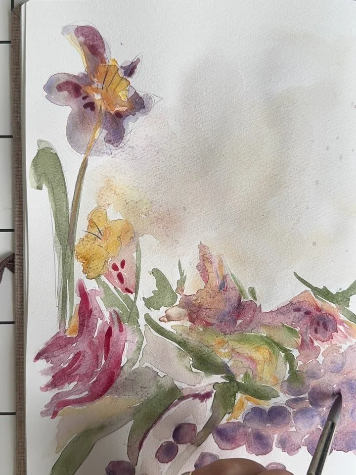 With all the painful and scary news around the world right now, the only space of calm is painting for me. Last night I finished this wedding invitation an sent it to my Clients ✨🌼 A cheerful moment on a heavy day&hellip; Final Invitation to be post