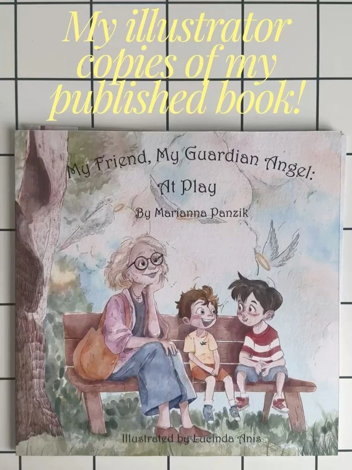 So excited to have received my illustrator copies of my published illustrated book My Friend, My Guardian Angel: At Play by Marianna Paznik, published by @choice_press 😊 This book was a true labour of love but also learning, a period of 4 months of 