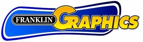 Franklin Graphics logo with blue, yellow, black, and white colors