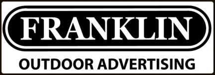 Franklin Outdoor Advertising logo with black and white design.