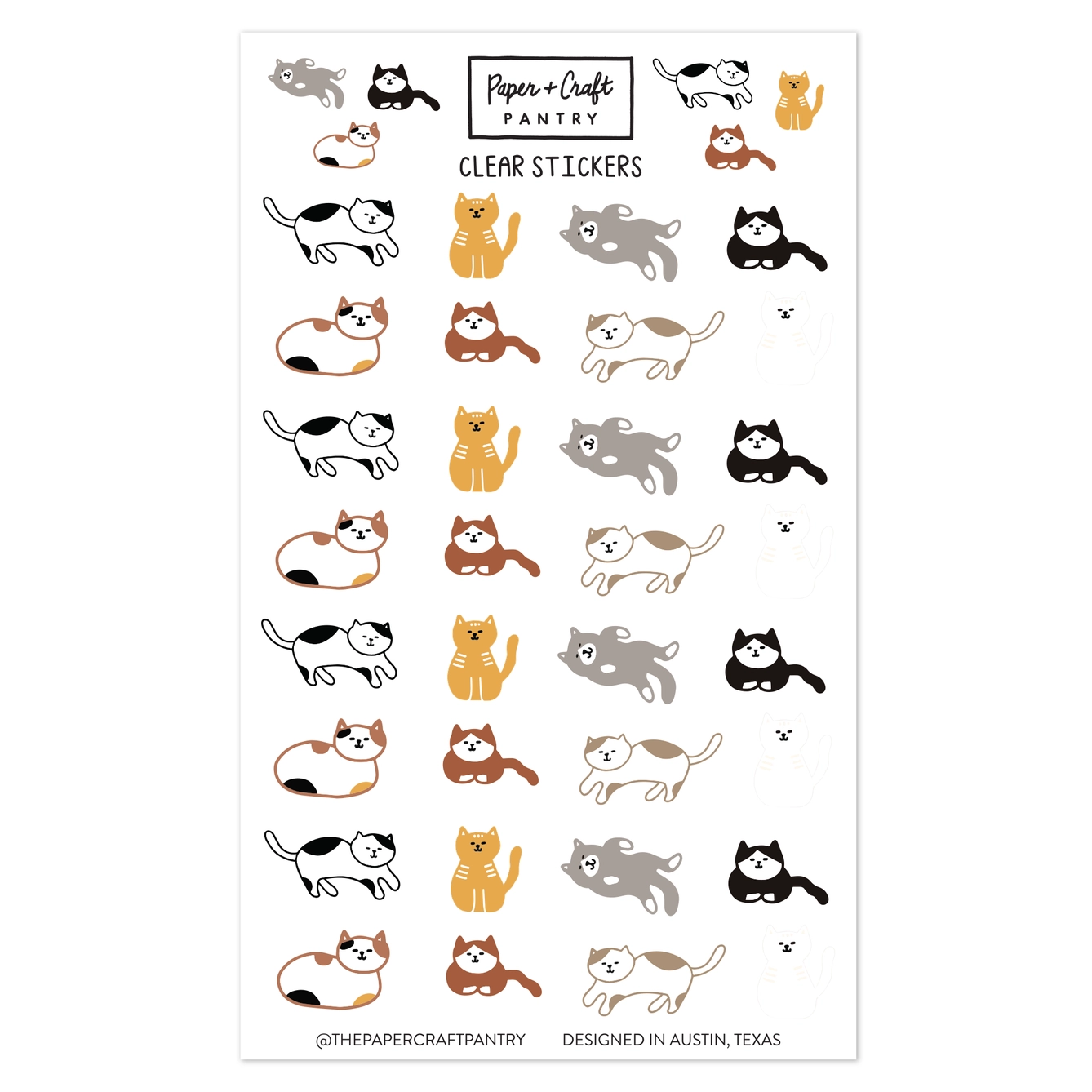 Cat Mini Sticker Sheet
