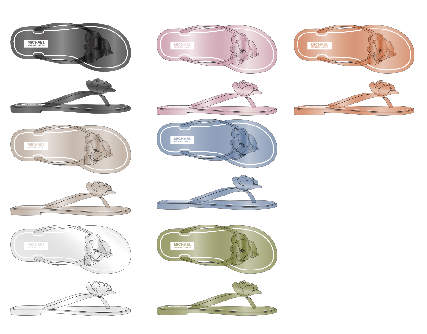 Flower Jelly Sandal Color Cads