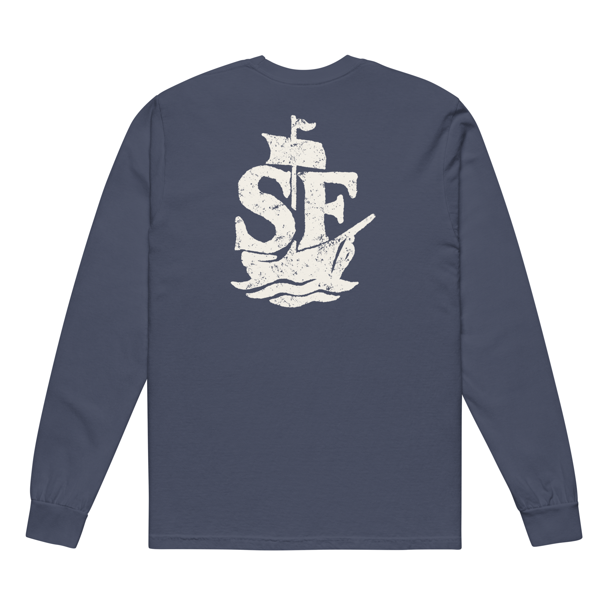unisex-garment-dyed-heavyweight-long-sleeve-shirt-navy-back-68793e4f1fb3c.png