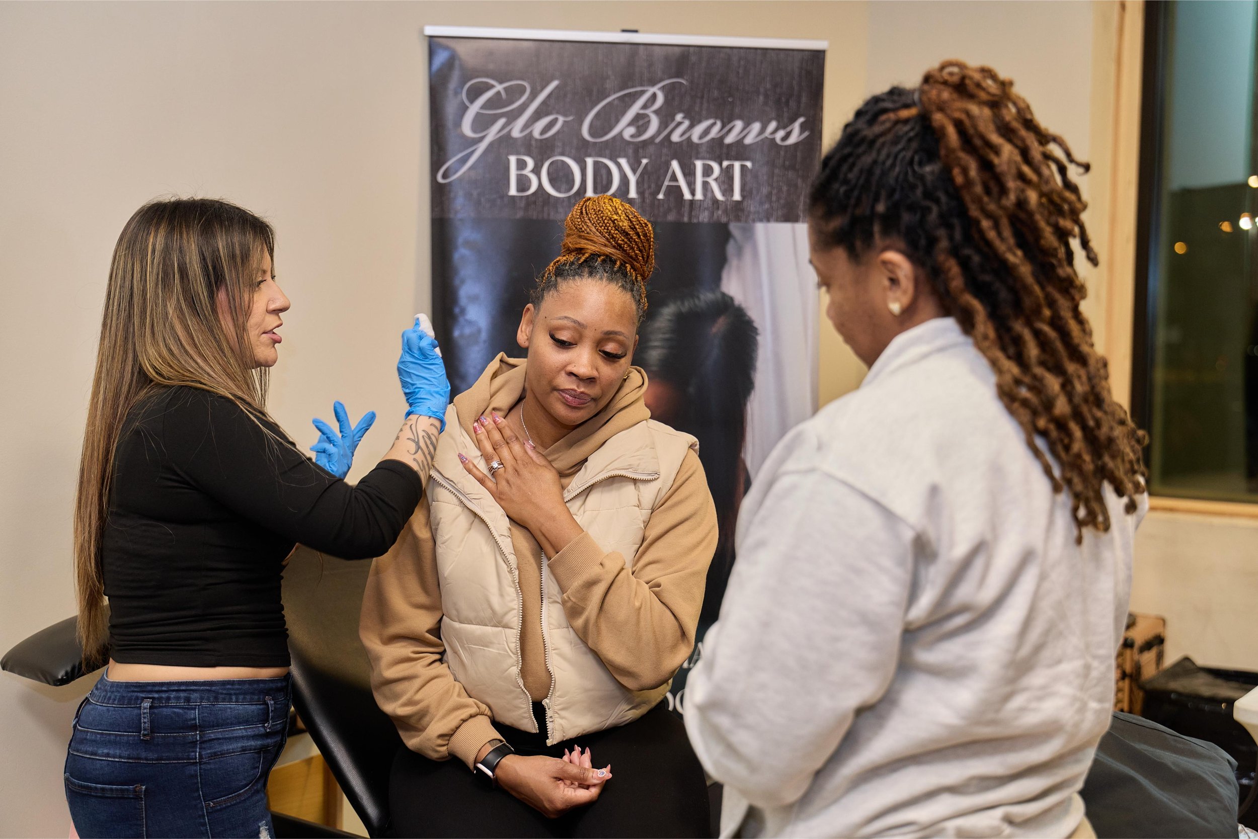 Globabeink  Tattoos at Jem Junkies Custom Grillz and Tooth Gems Grand Opening Chicago