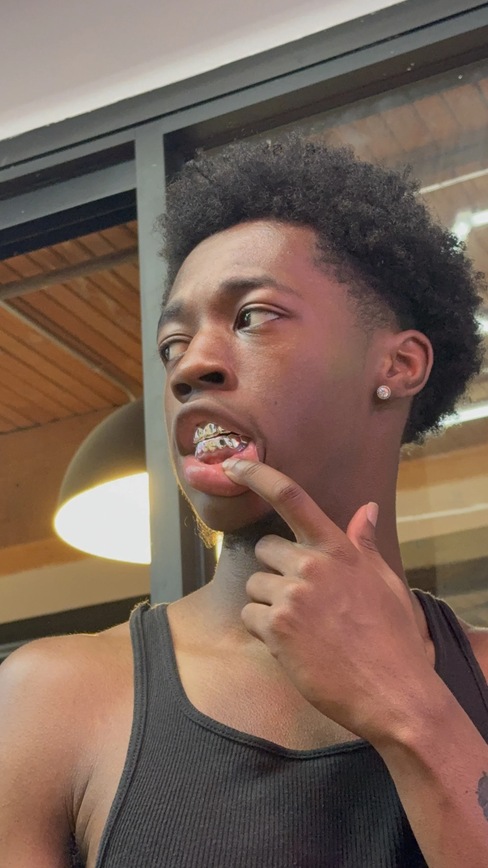 6 on 6 silver grillz