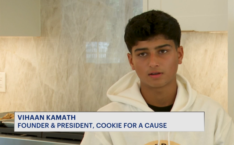 Vihaan Kamath, founder of Cookie for a Cause, interviewed by News 12 Connecticut